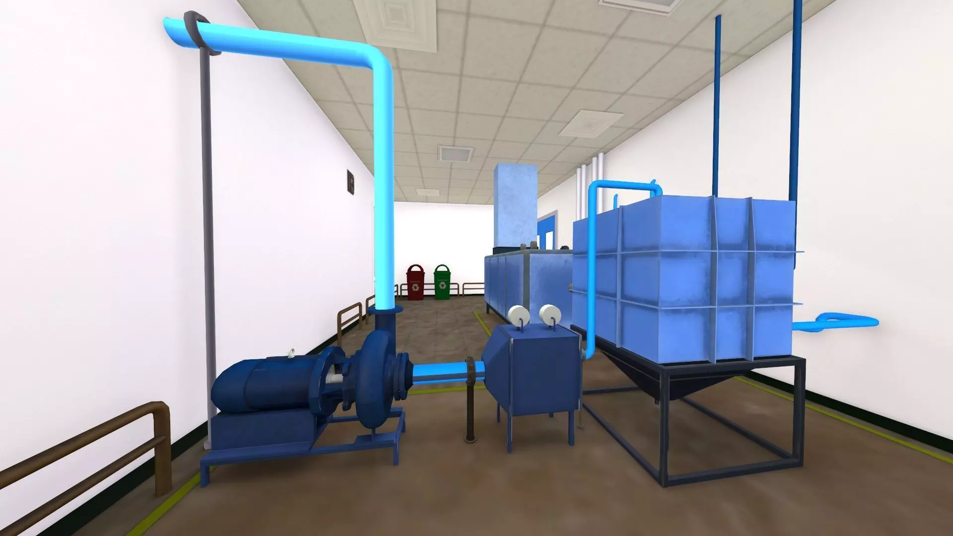 Fluidized Bed Dryer FBD Low-poly 3D model_3