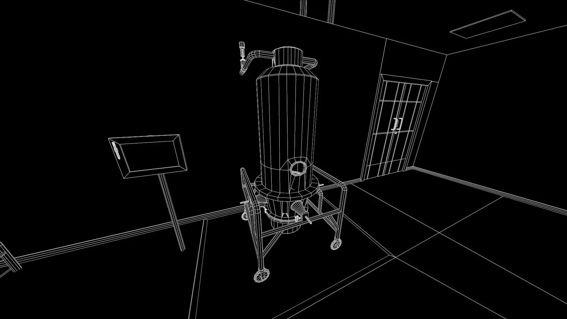 Fluidized Bed Dryer FBD Low-poly 3D model_14
