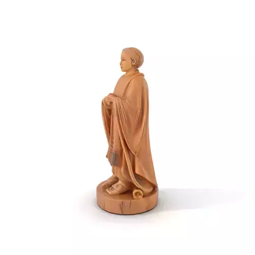 Elegant Wooden Monk model pack Low-poly 3D model