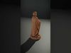 Elegant Wooden Monk model pack Low-poly 3D model_2