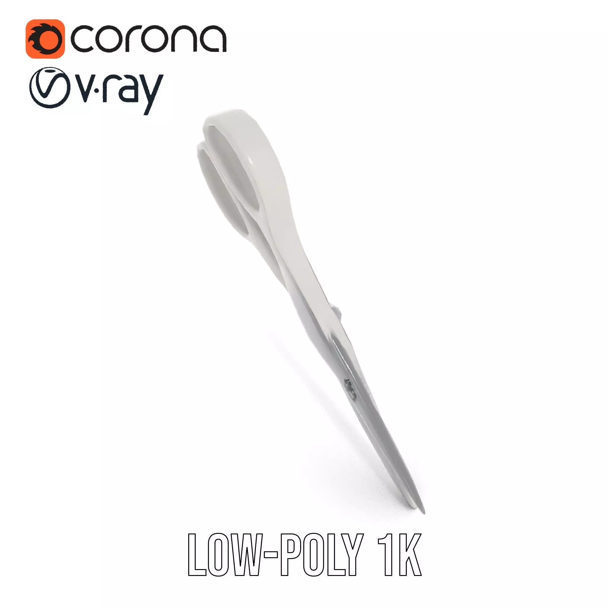 Sleek Stainless Scissors model pack Low-poly 3D model_13