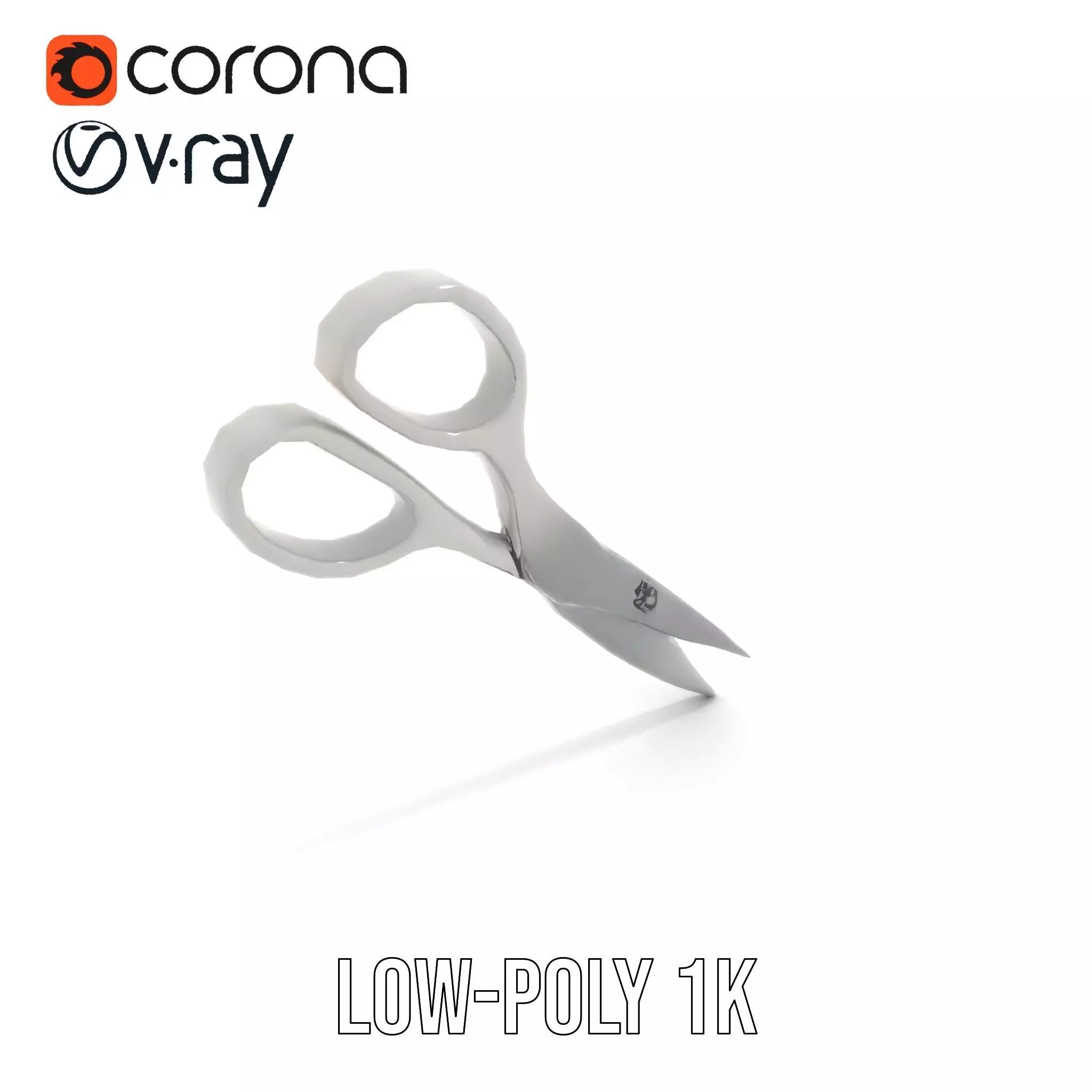 Sleek Stainless Scissors model pack Low-poly 3D model_15