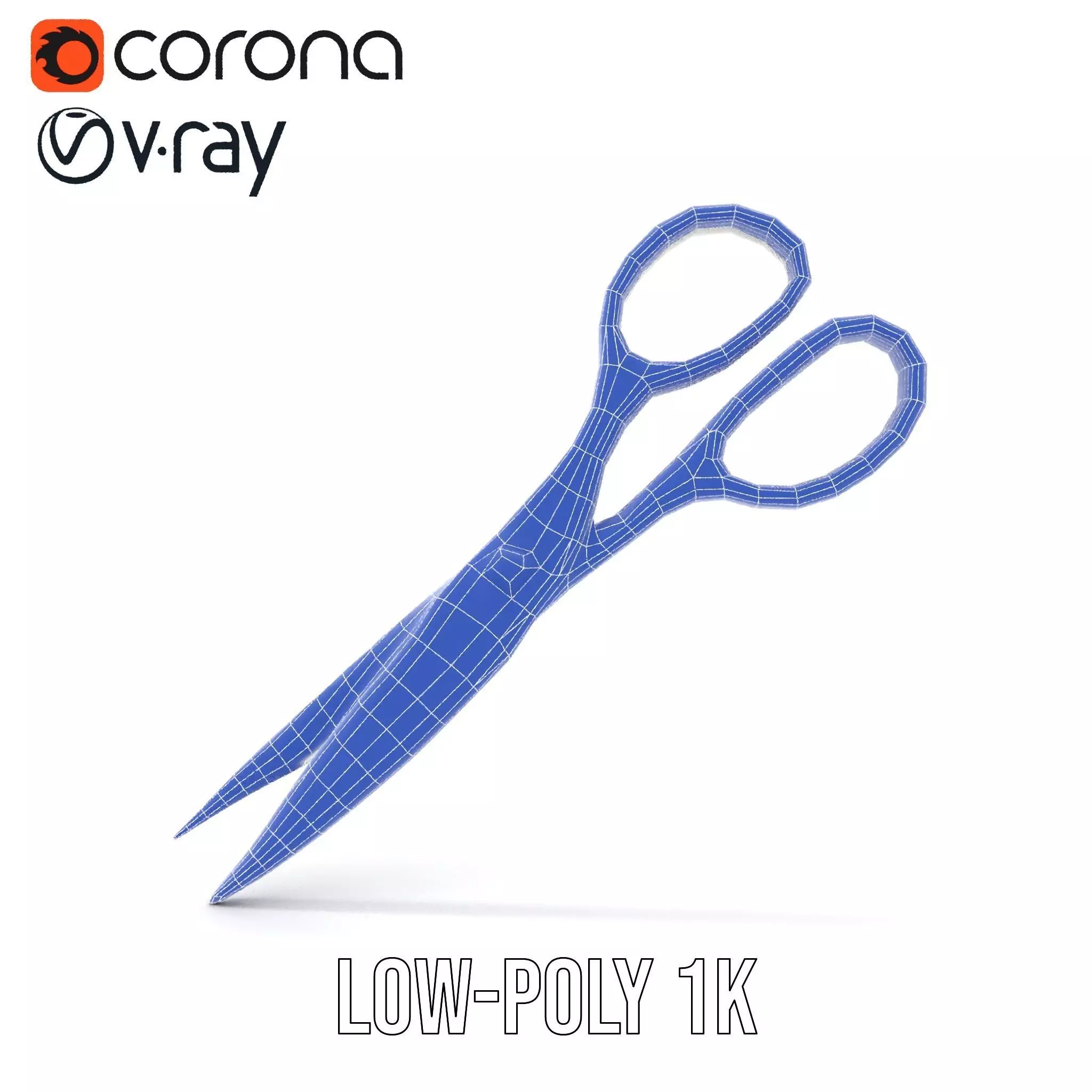 Sleek Stainless Scissors model pack Low-poly 3D model_31