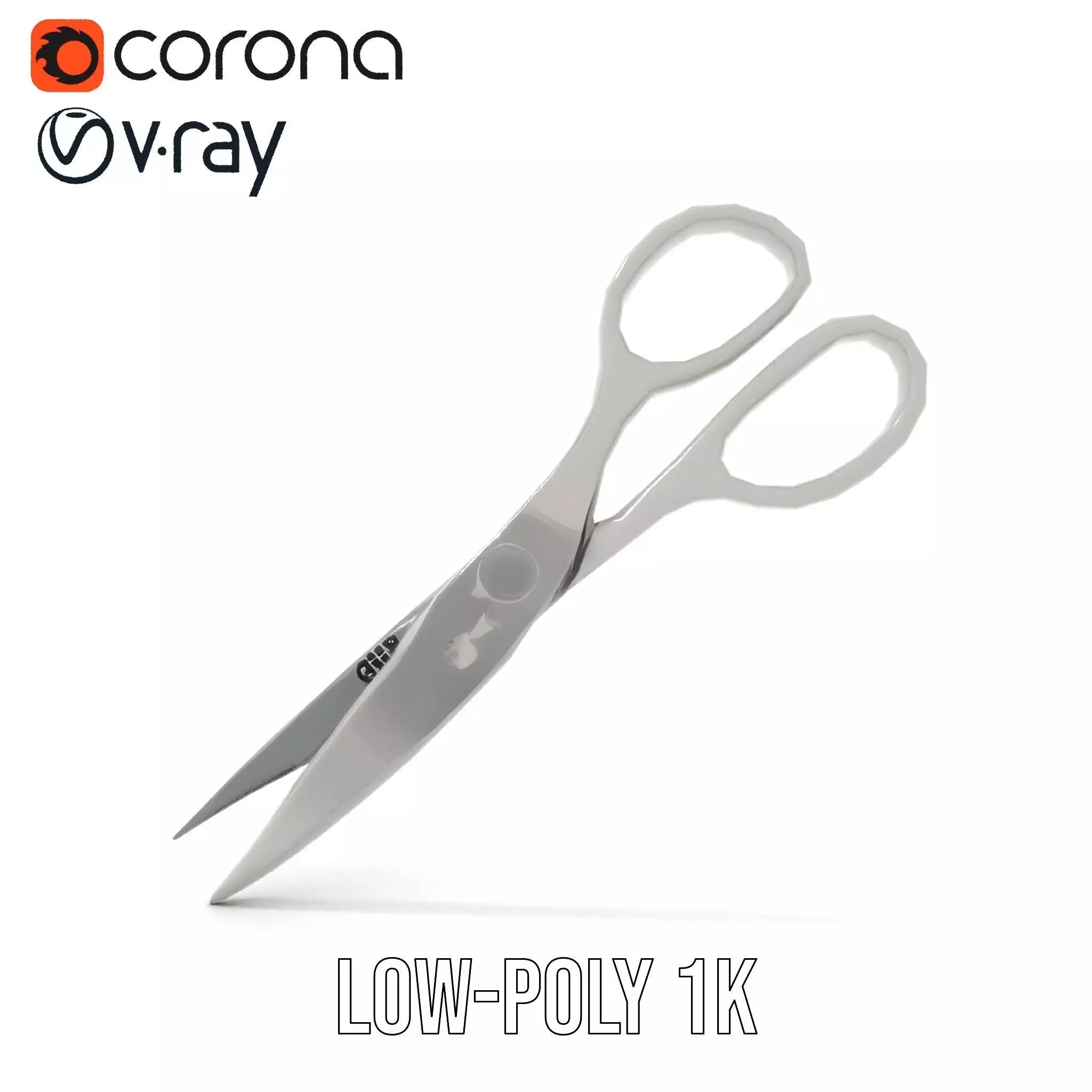 Sleek Stainless Scissors model pack Low-poly 3D model_10
