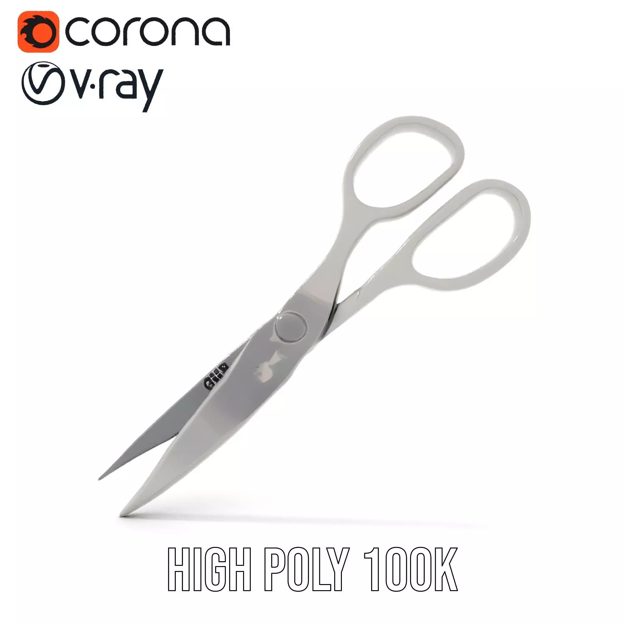 Sleek Stainless Scissors model pack Low-poly 3D model_27
