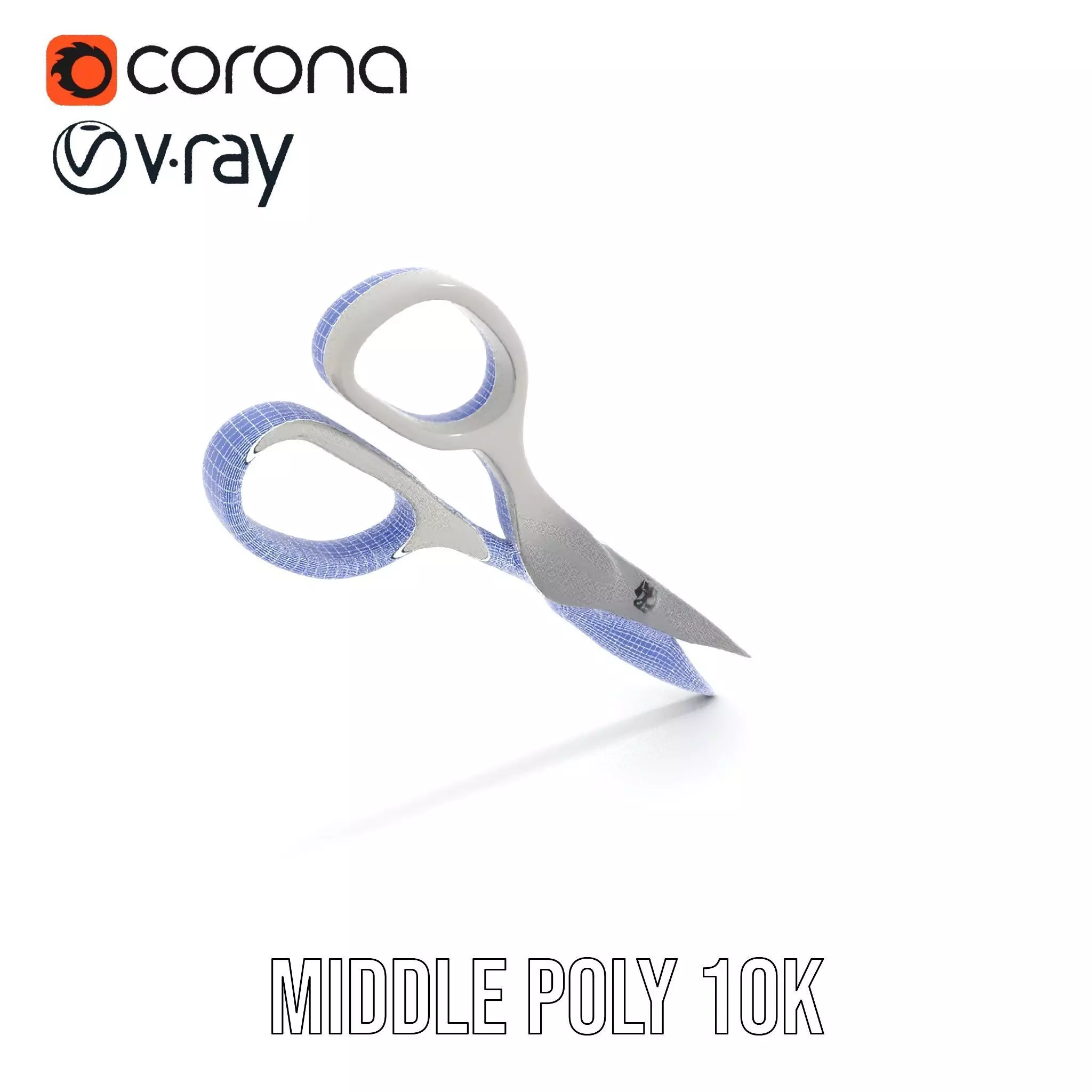 Sleek Stainless Scissors model pack Low-poly 3D model_7