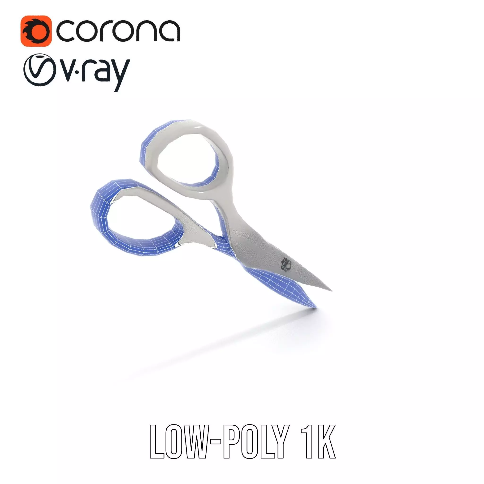 Sleek Stainless Scissors model pack Low-poly 3D model_8