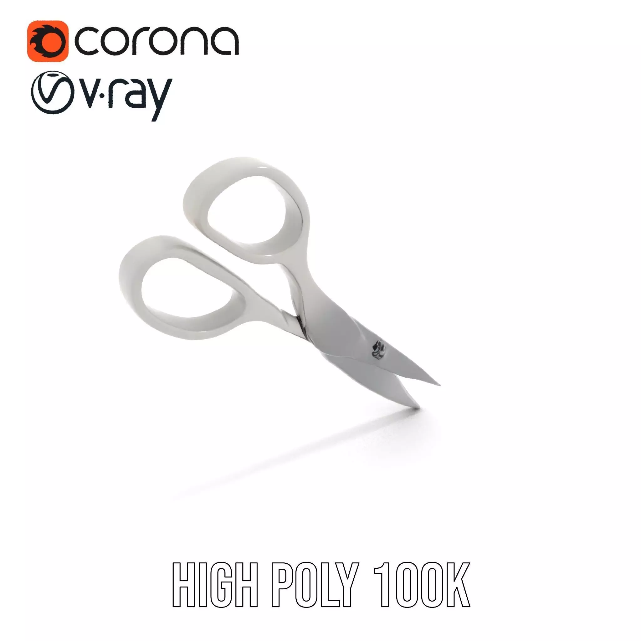 Sleek Stainless Scissors model pack Low-poly 3D model_16