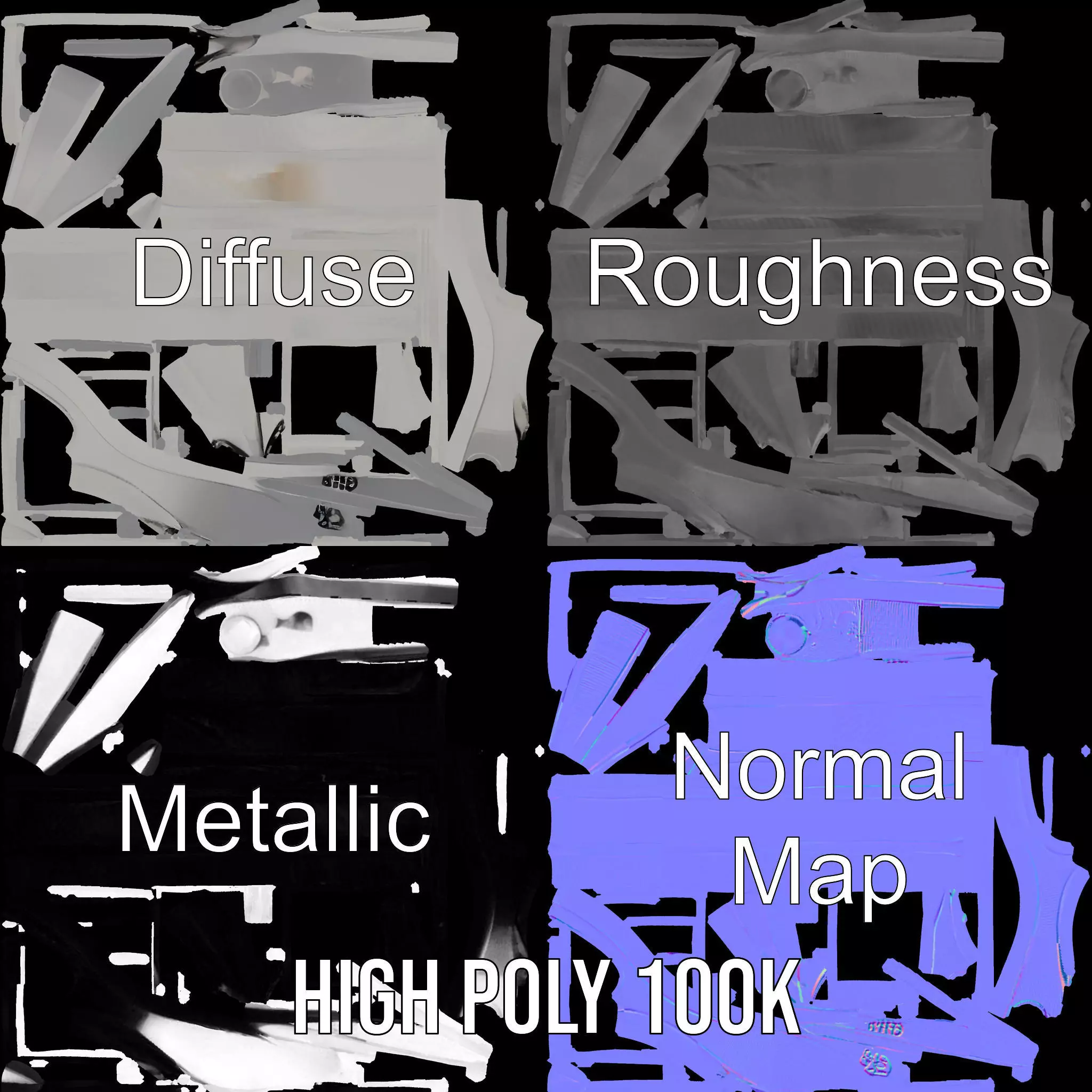 Sleek Stainless Scissors model pack Low-poly 3D model_4