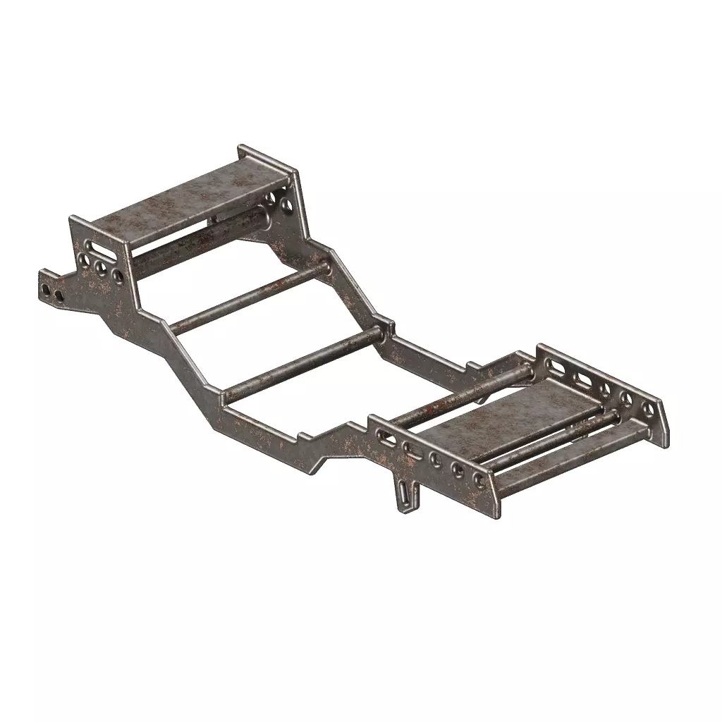 Rusty Automotive Chassis Frame 3D model