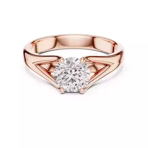 Solitaire Round Cut Split Shank Engagement Ring 3DM STL Video