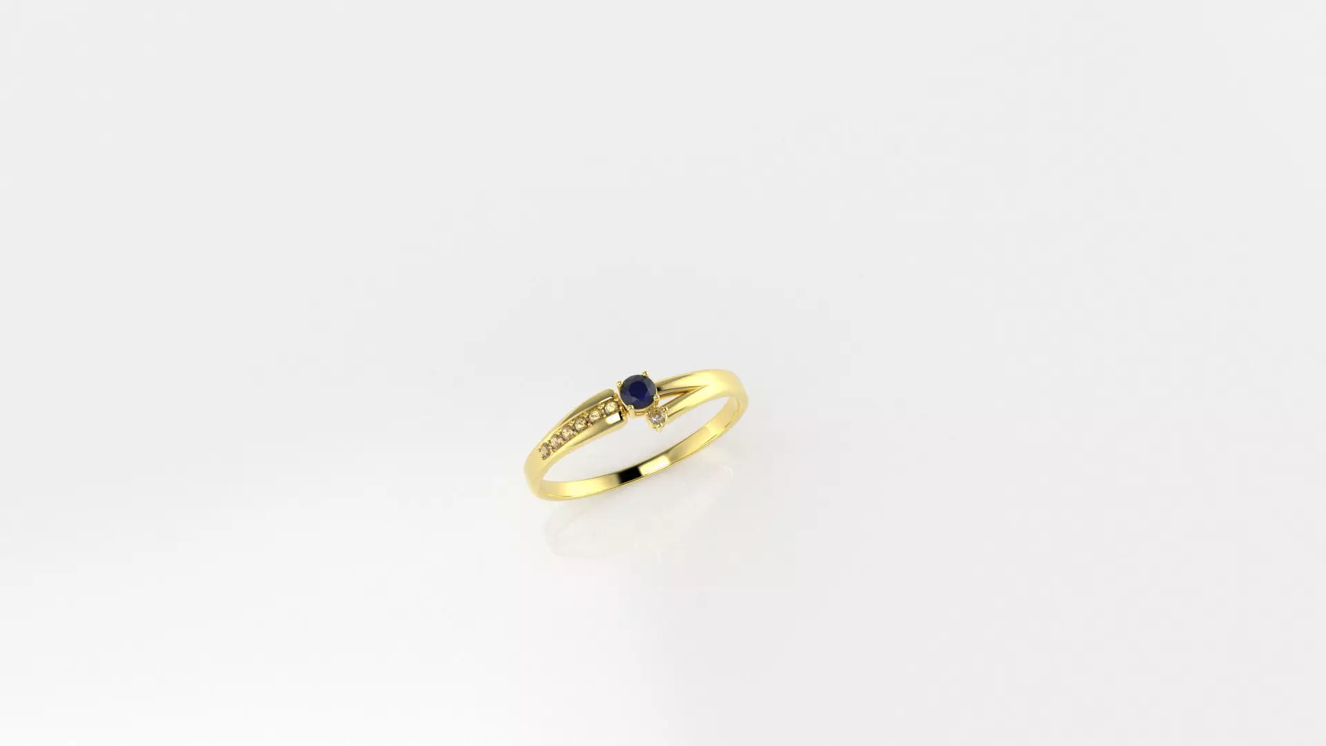 A gold ring 3D model_0