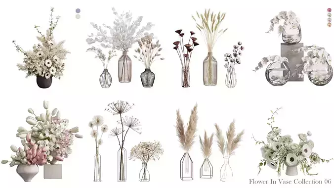 Flower In Vase Collection 06