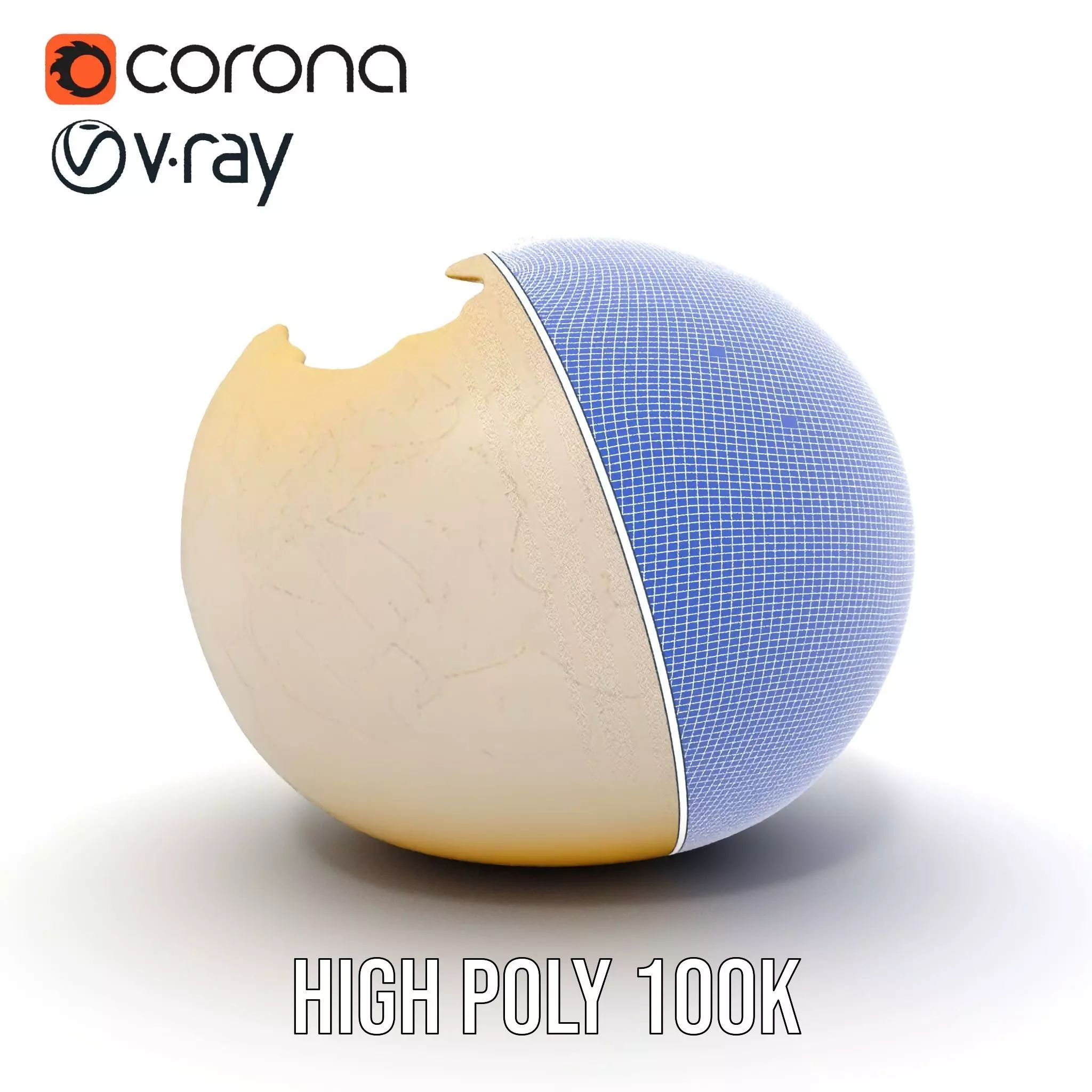 Cracked Eggshell model pack Low-poly 3D model_35