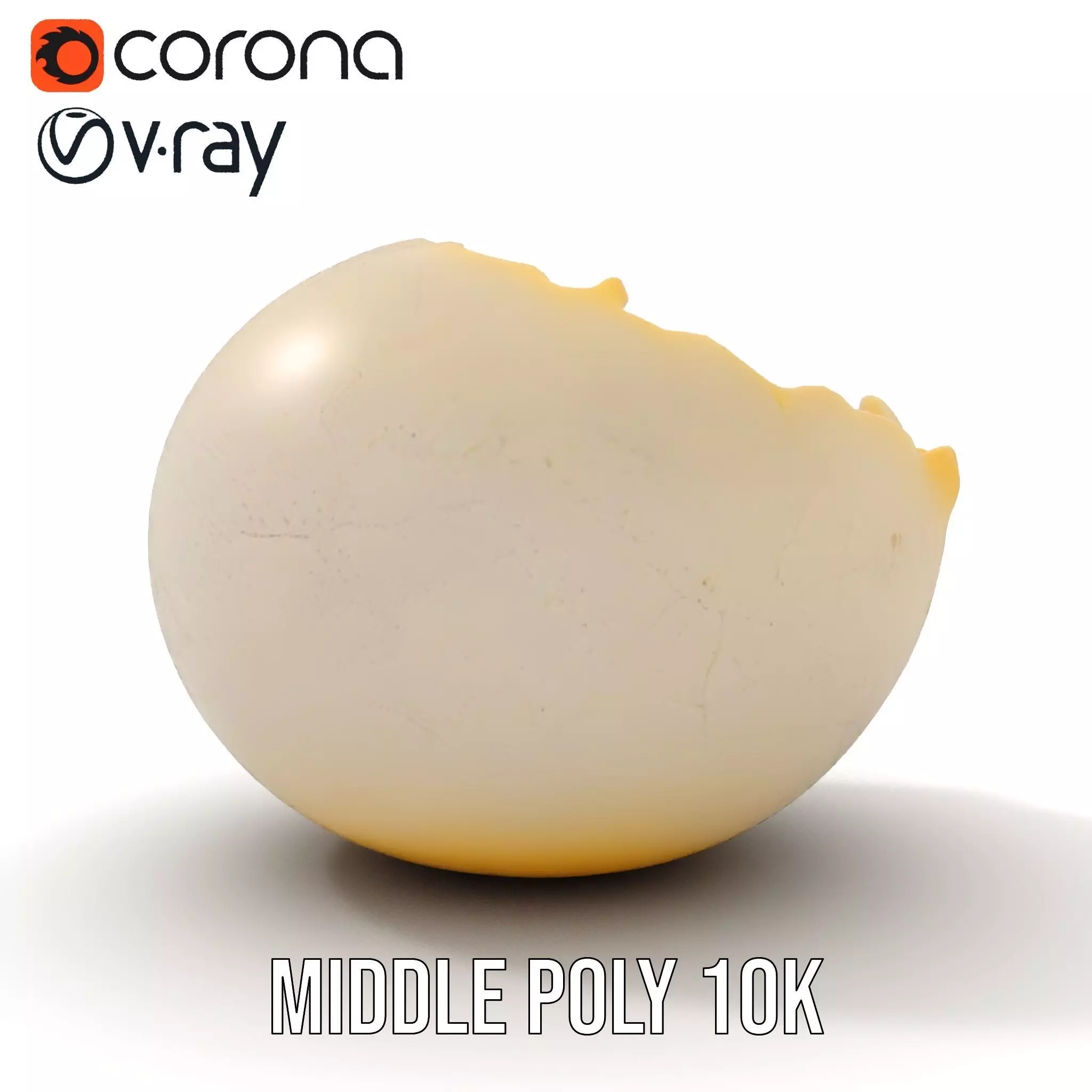 Cracked Eggshell model pack Low-poly 3D model_22