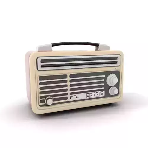 Vintage Wooden Radio model pack Low-poly 3D model