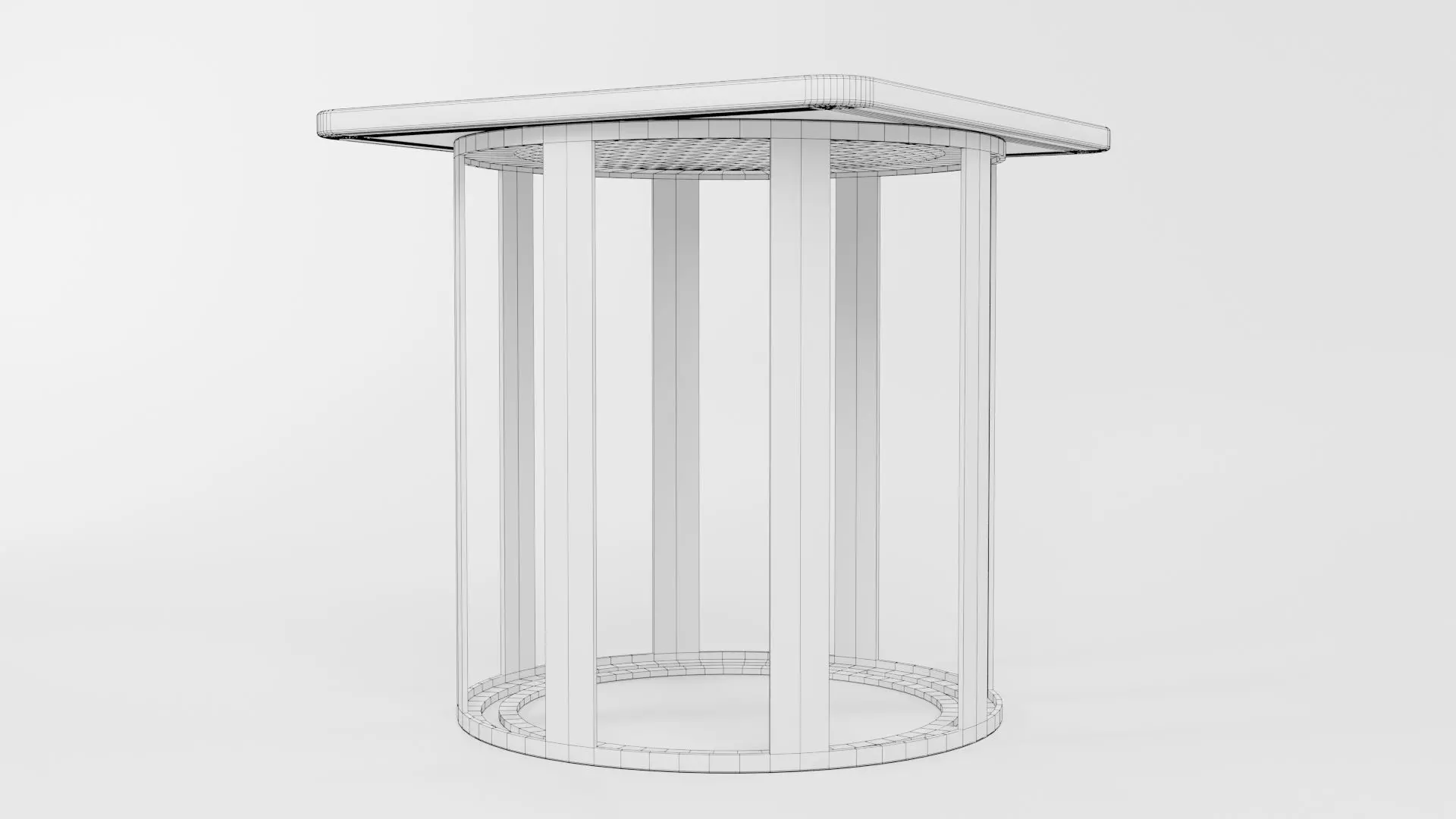 Square Table CG6 3D model_5