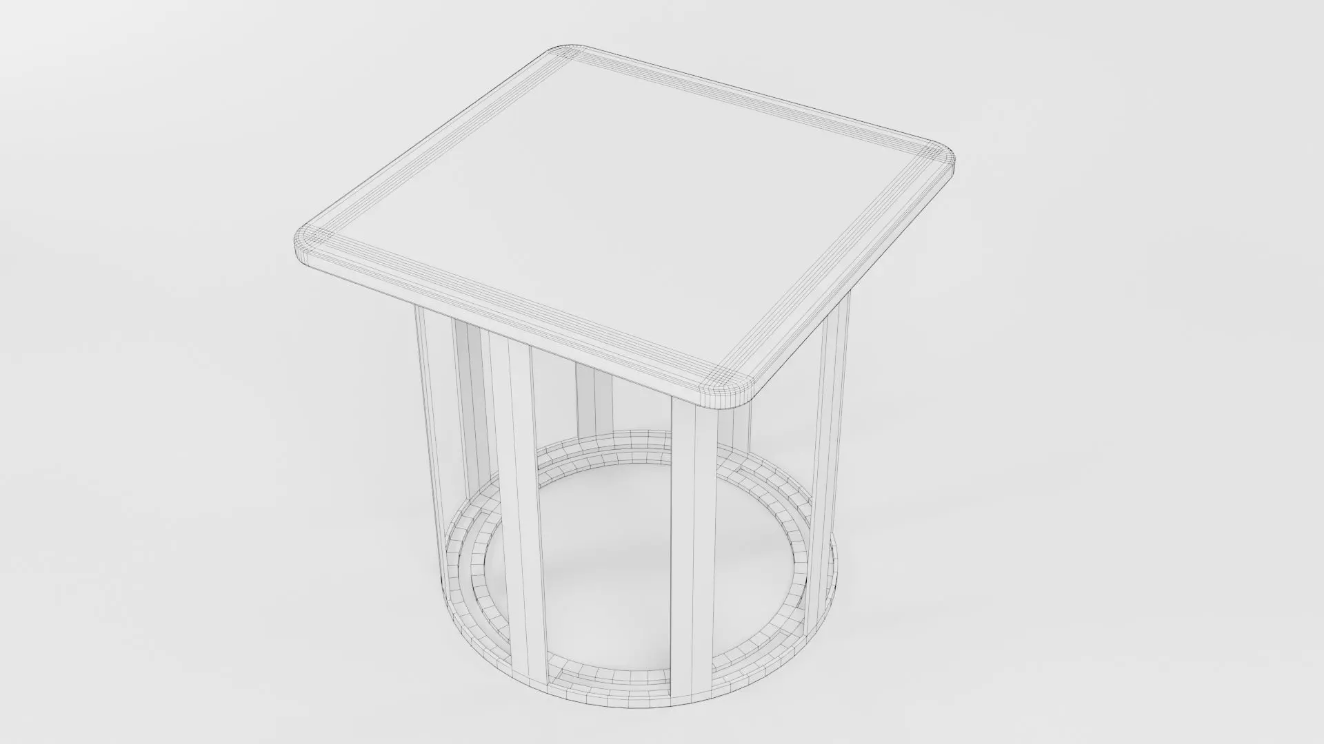 Square Table CG6 3D model_6