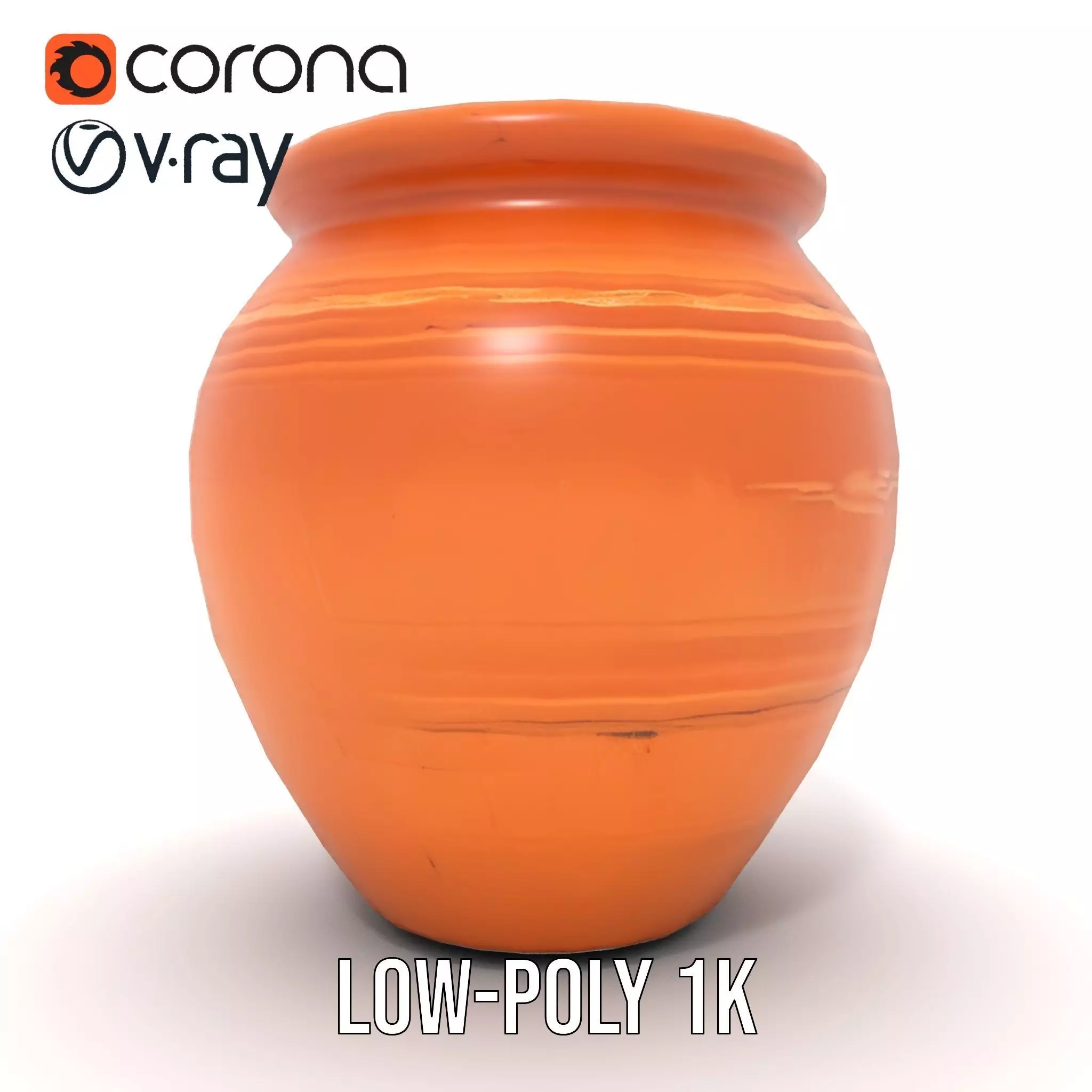 Terracotta Vase model pack Low-poly 3D model_15