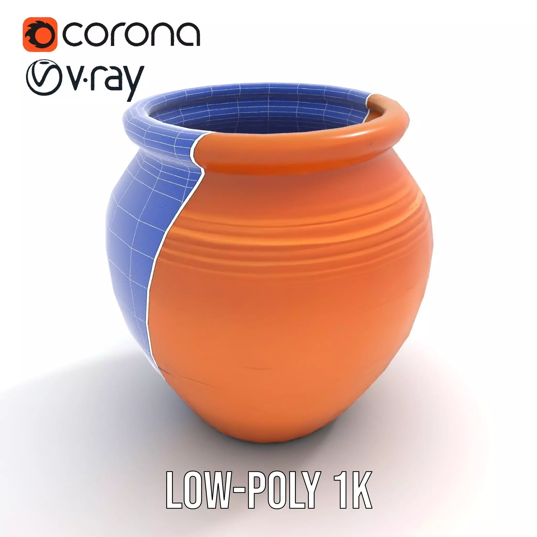 Terracotta Vase model pack Low-poly 3D model_23