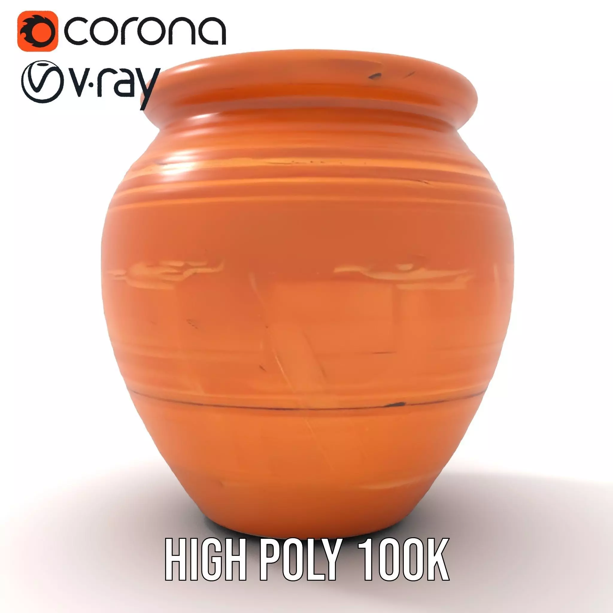 Terracotta Vase model pack Low-poly 3D model_26