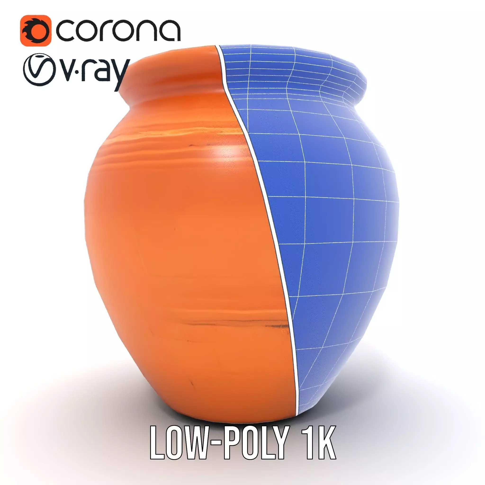 Terracotta Vase model pack Low-poly 3D model_31