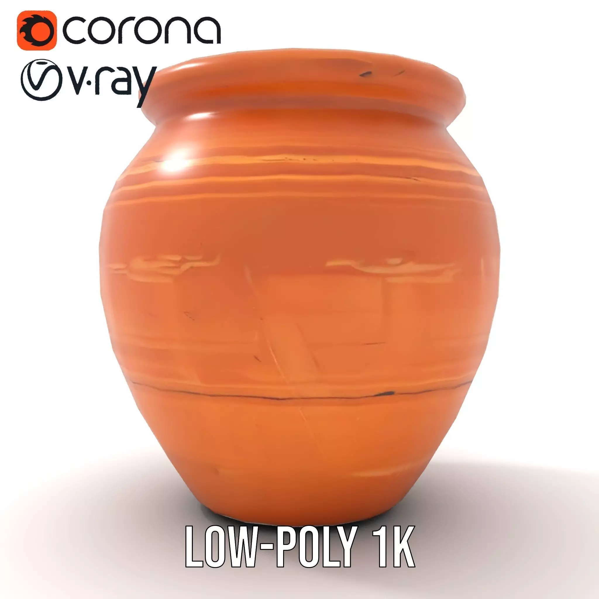 Terracotta Vase model pack Low-poly 3D model_13