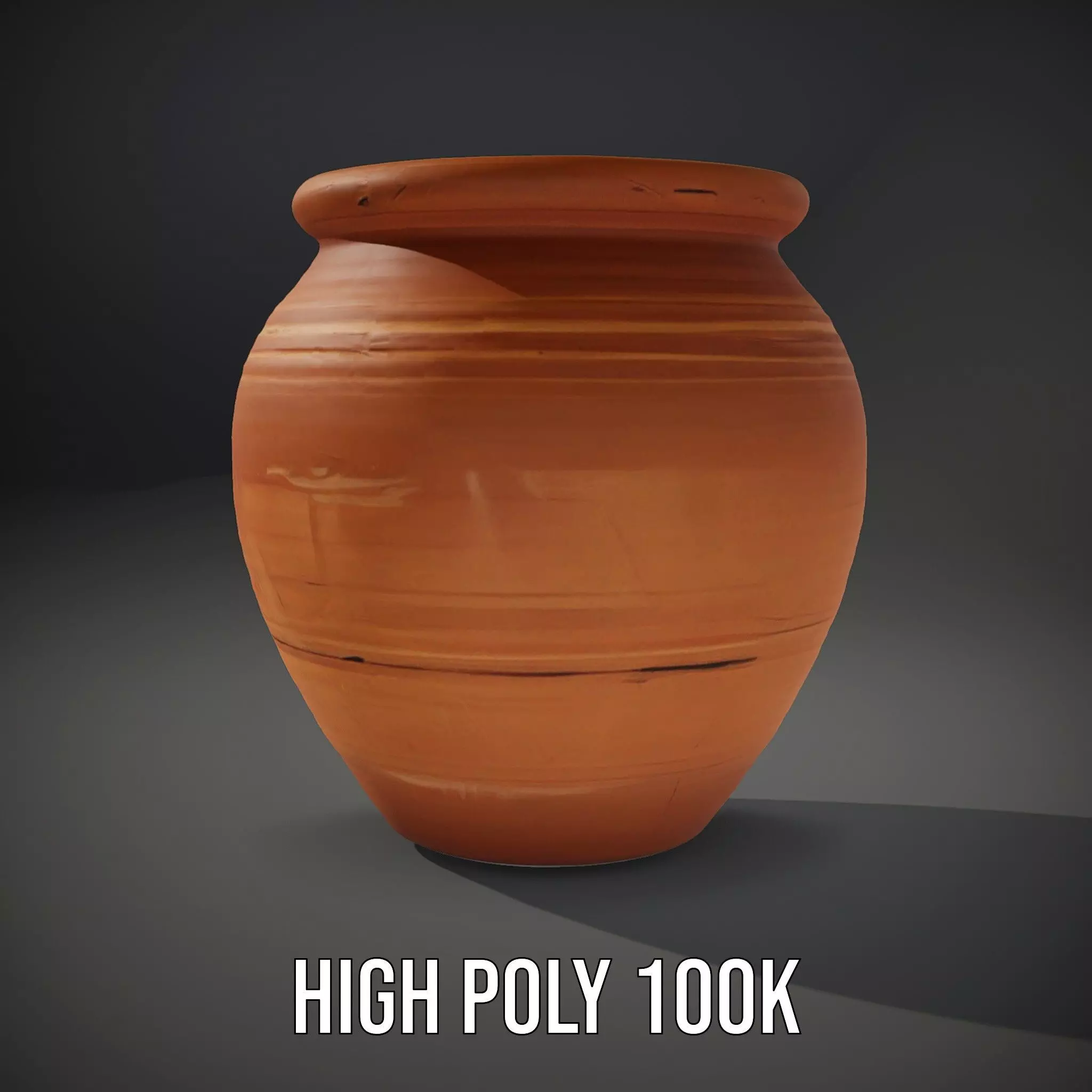 Terracotta Vase model pack Low-poly 3D model_9