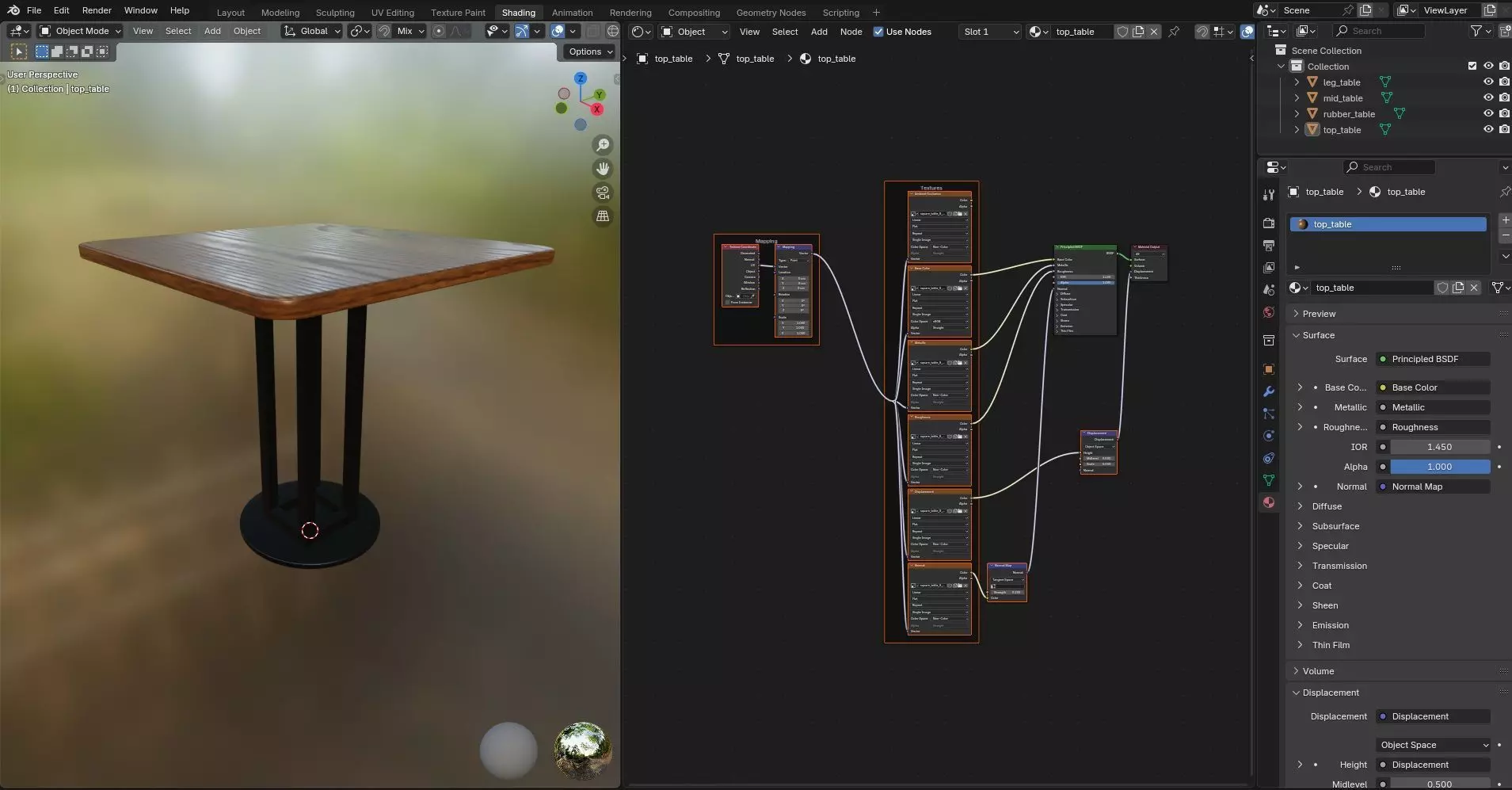 Square Table CG8 3D model_11