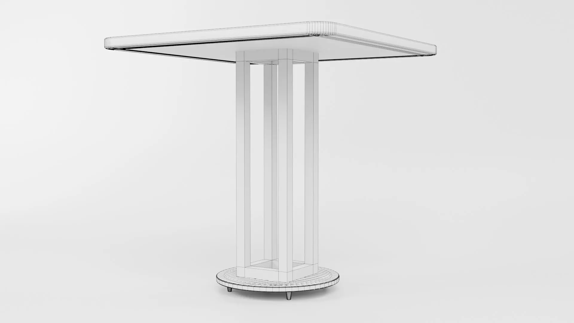 Square Table CG8 3D model_5