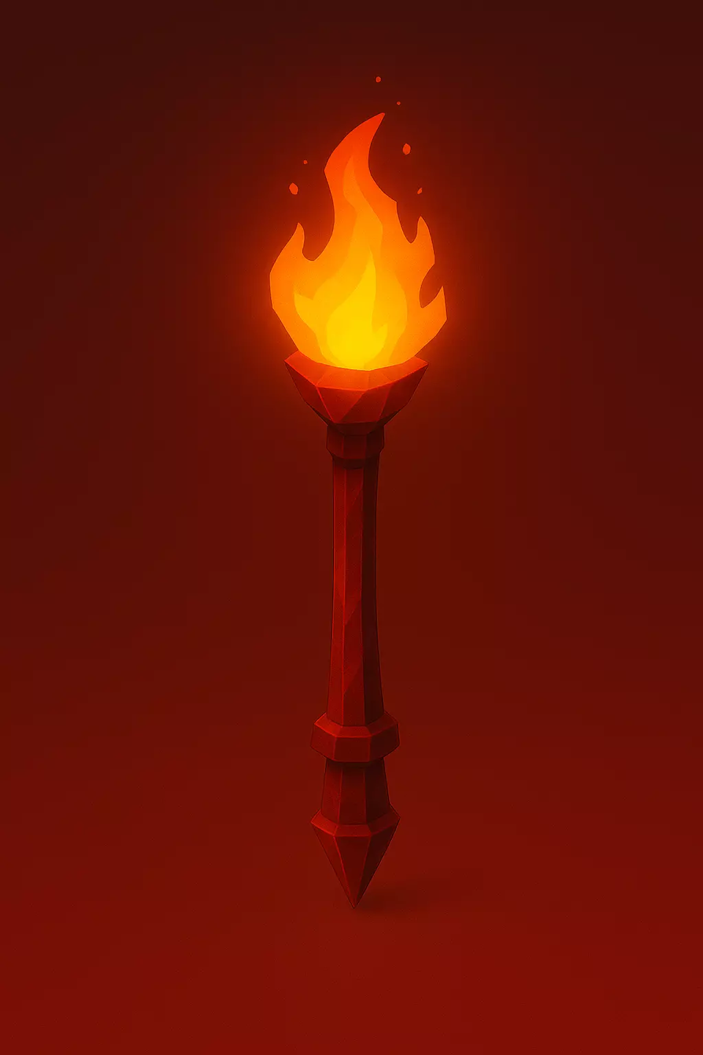 Low Poly Fire Fantasy Props Pack RPG Weapons Potions 3D print model_18