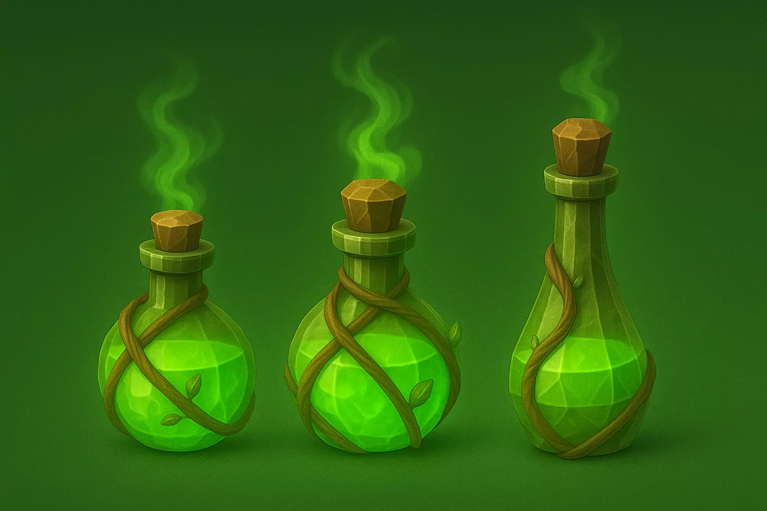 Low Poly Fire Fantasy Props Pack RPG Weapons Potions 3D print model_17