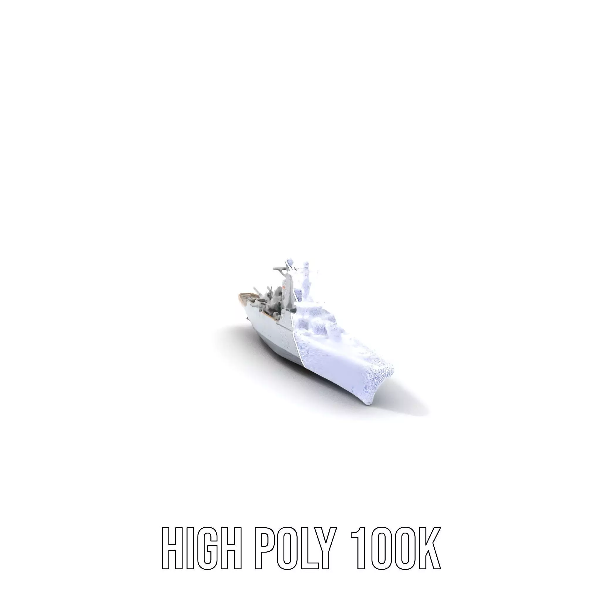 Modern Naval Cruiser model pack Low-poly 3D model_5
