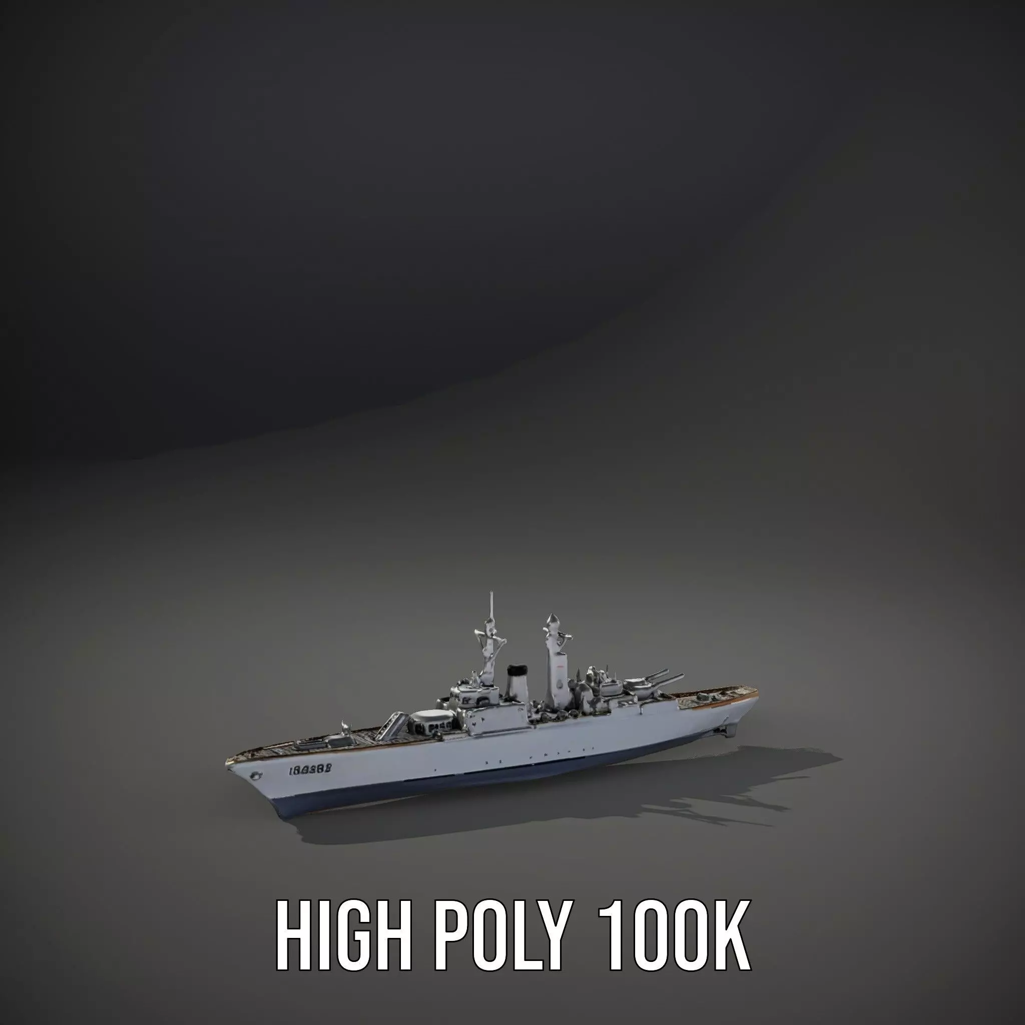 Modern Naval Cruiser model pack Low-poly 3D model_13