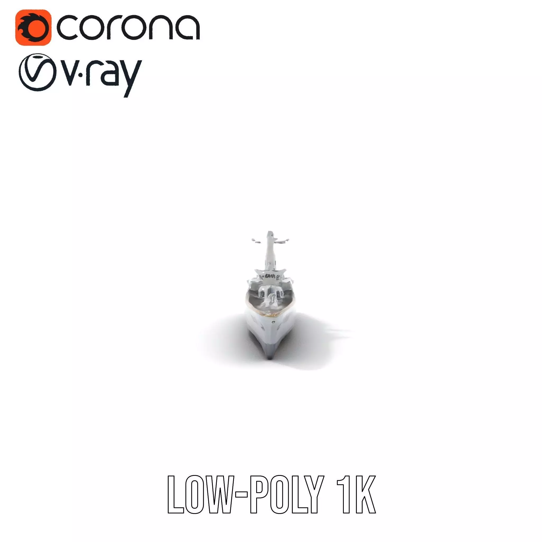 Modern Naval Cruiser model pack Low-poly 3D model_8