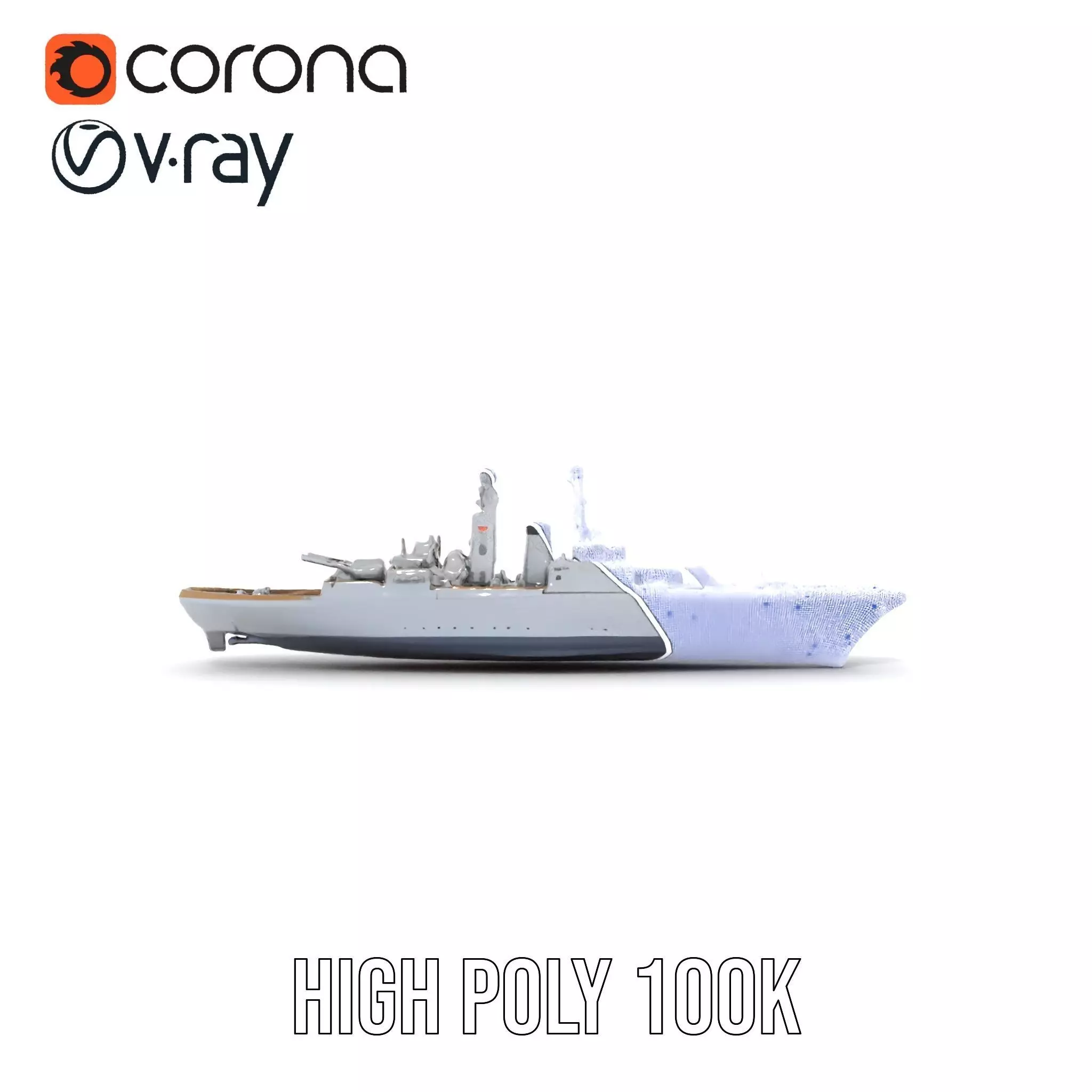 Modern Naval Cruiser model pack Low-poly 3D model_33