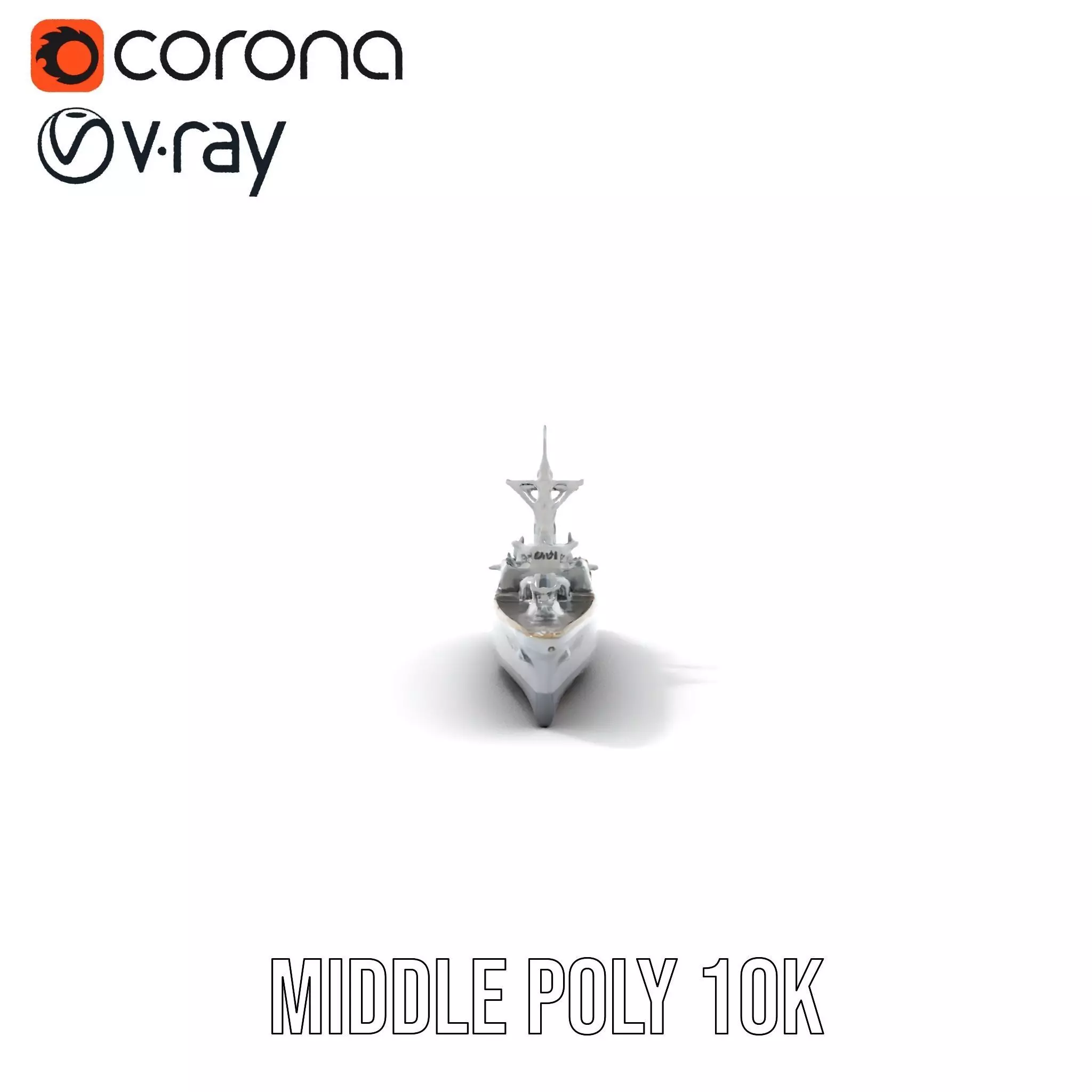 Modern Naval Cruiser model pack Low-poly 3D model_11