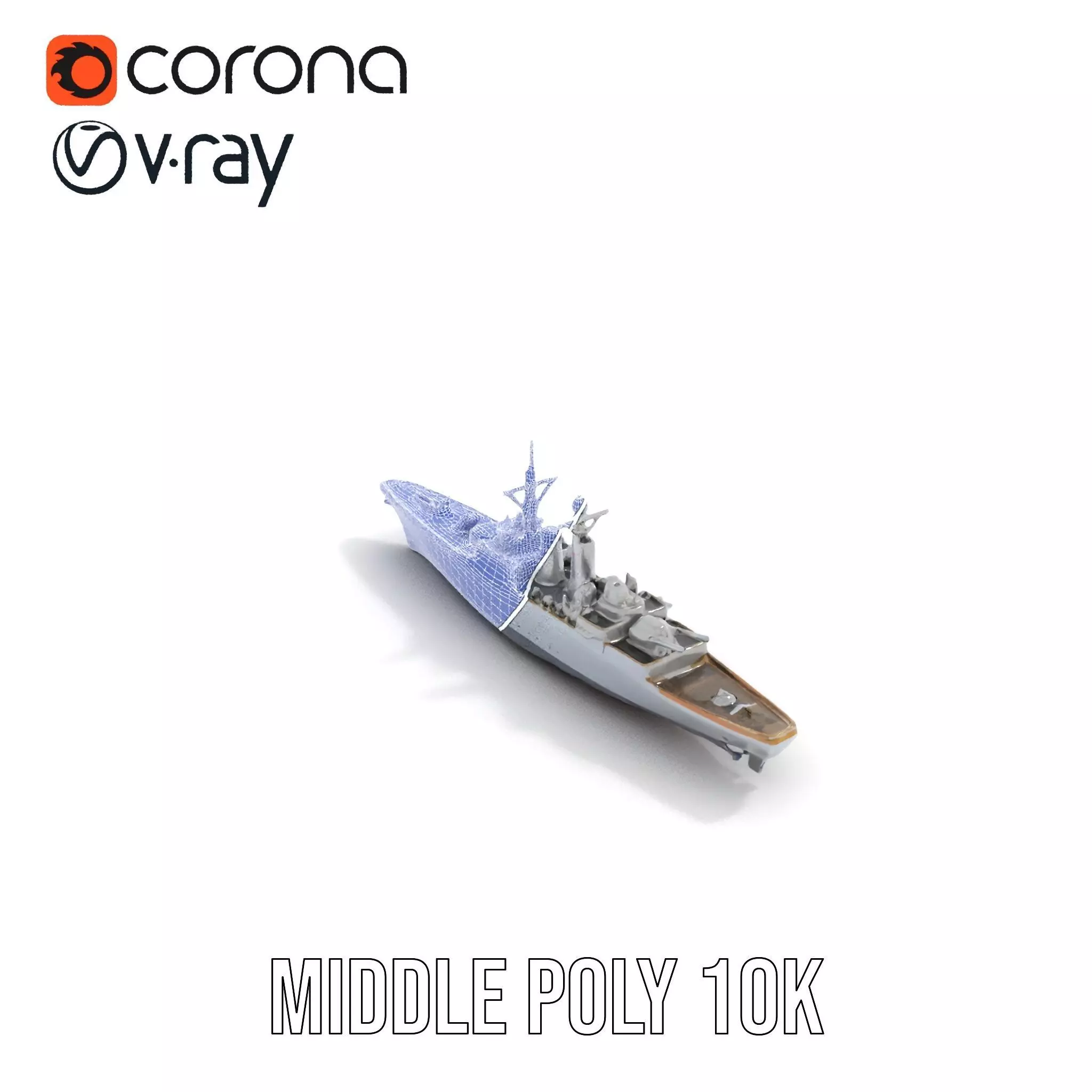 Modern Naval Cruiser model pack Low-poly 3D model_30