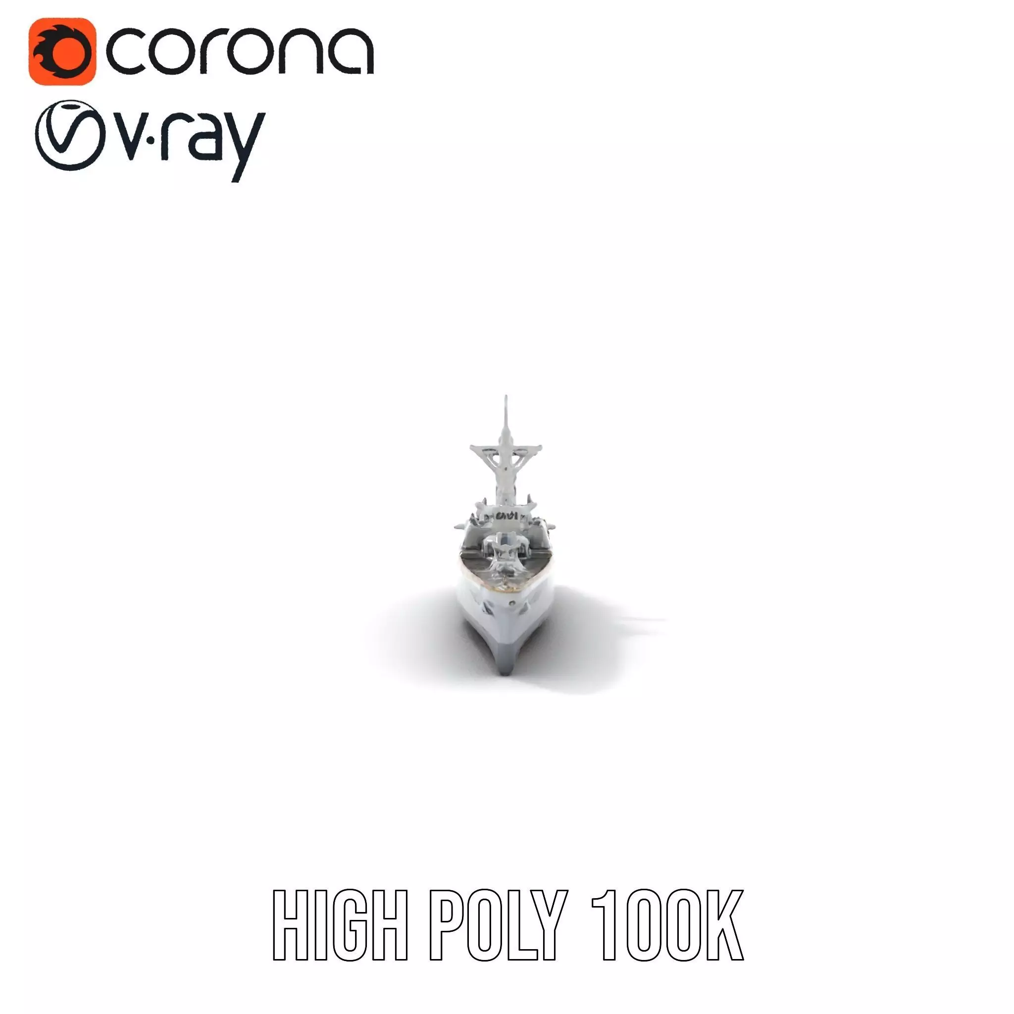 Modern Naval Cruiser model pack Low-poly 3D model_32