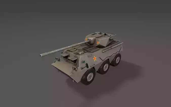 WZ551 Armored Vehicle - Game Ready 3D Model low poly