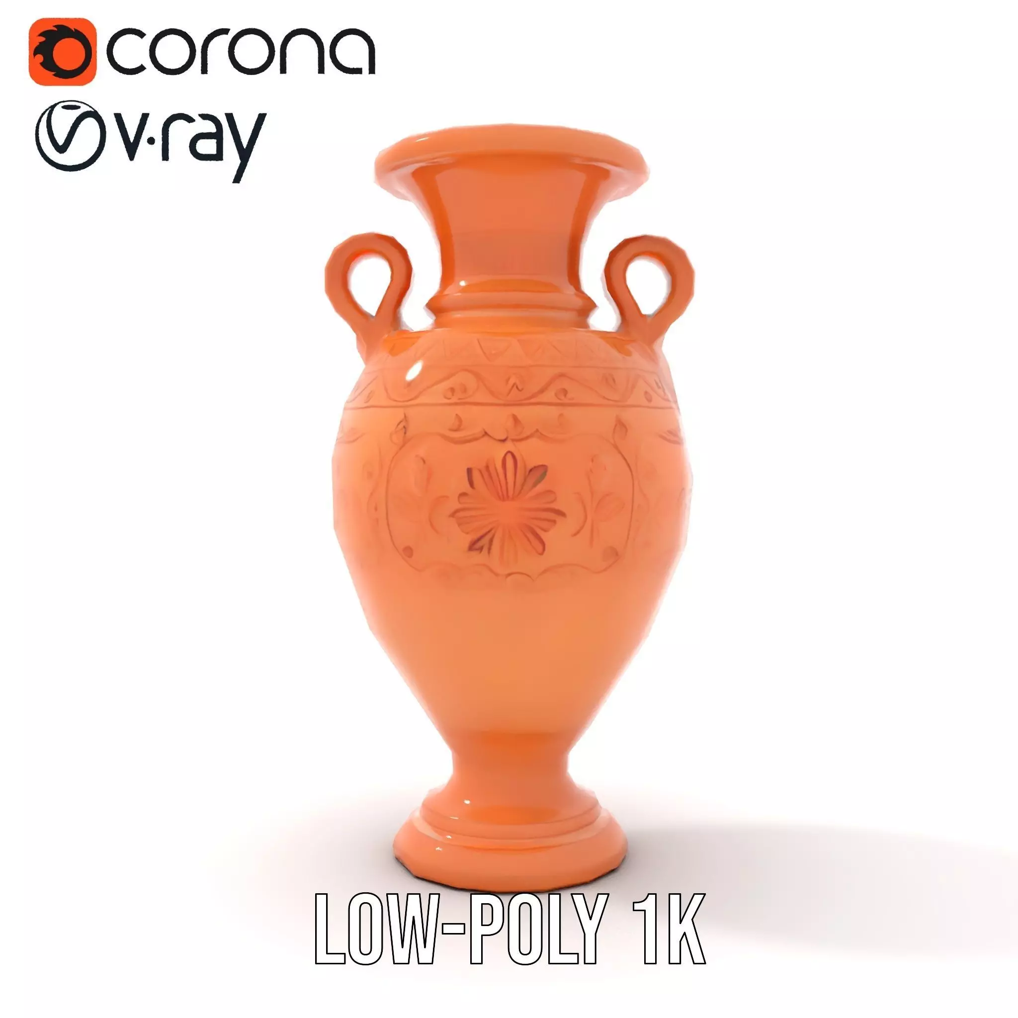 Terracotta Vase model pack Low-poly 3D model_15
