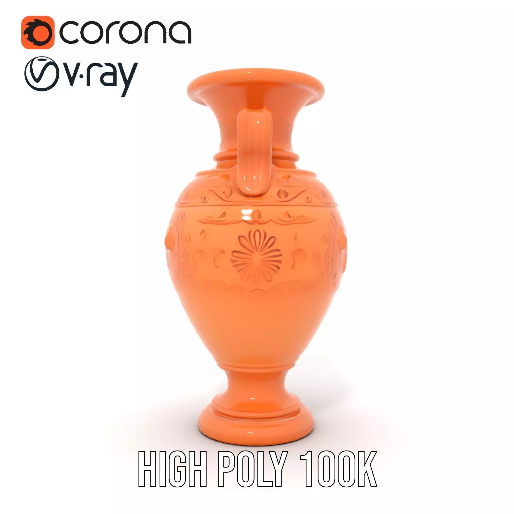 Terracotta Vase model pack Low-poly 3D model_34