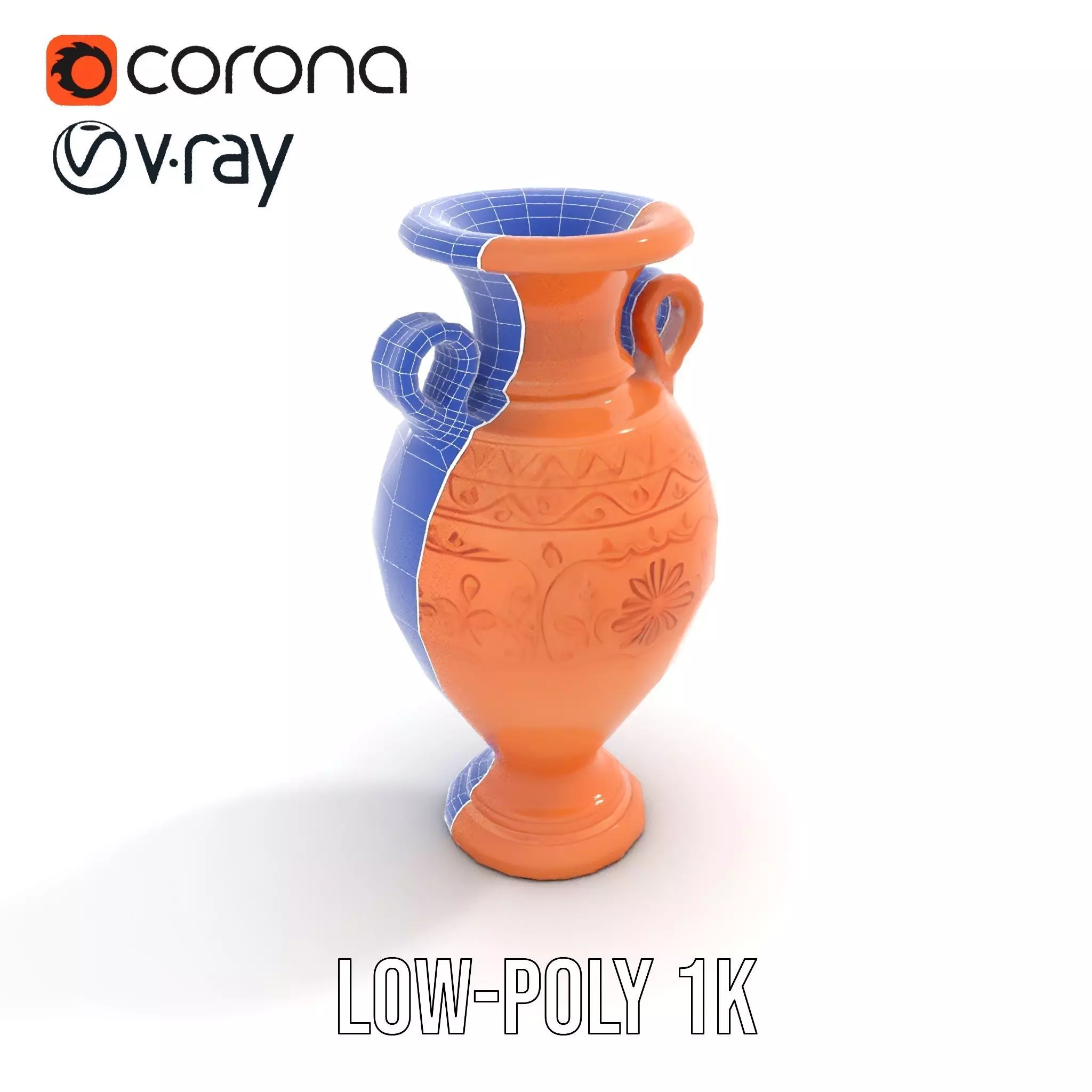 Terracotta Vase model pack Low-poly 3D model_23