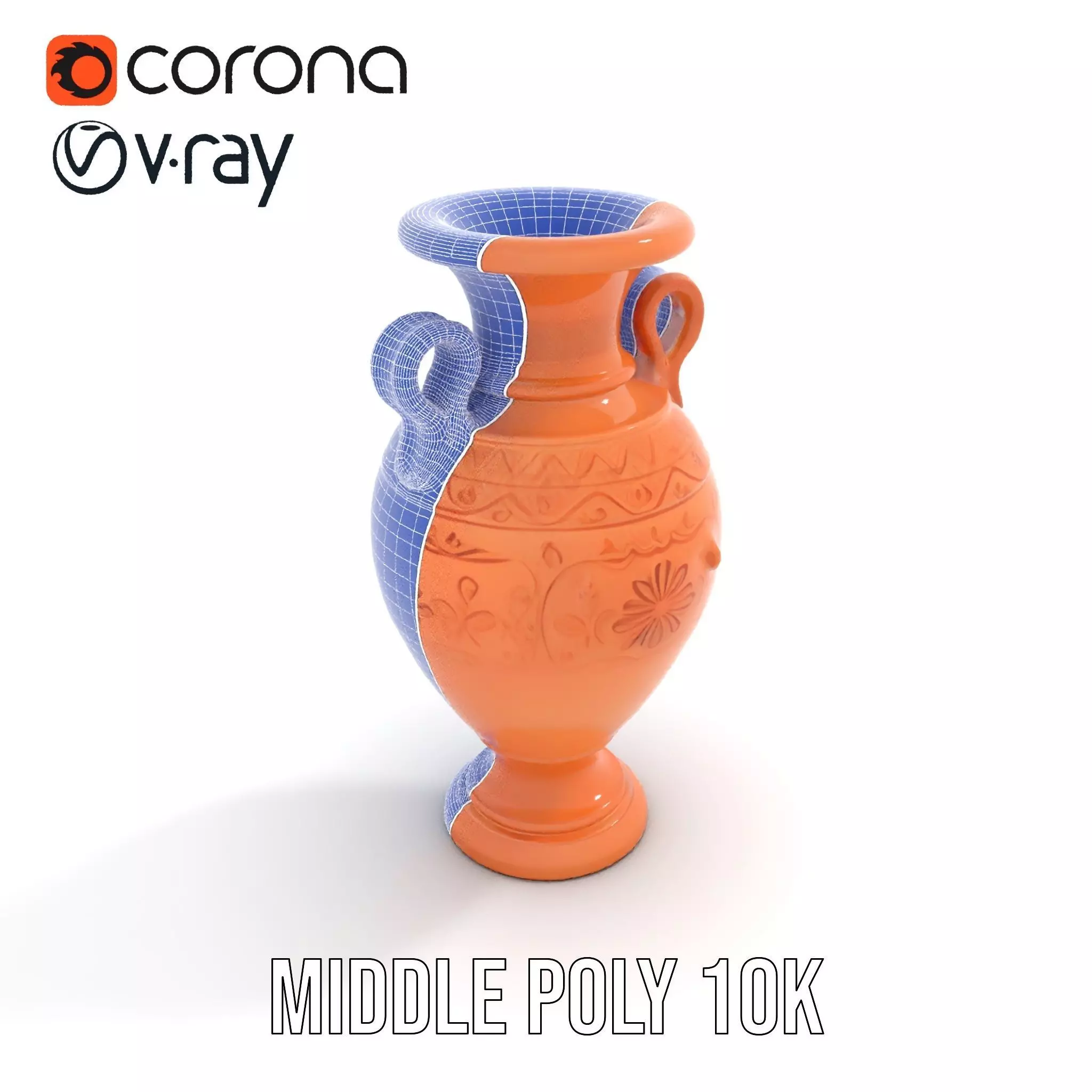 Terracotta Vase model pack Low-poly 3D model_28