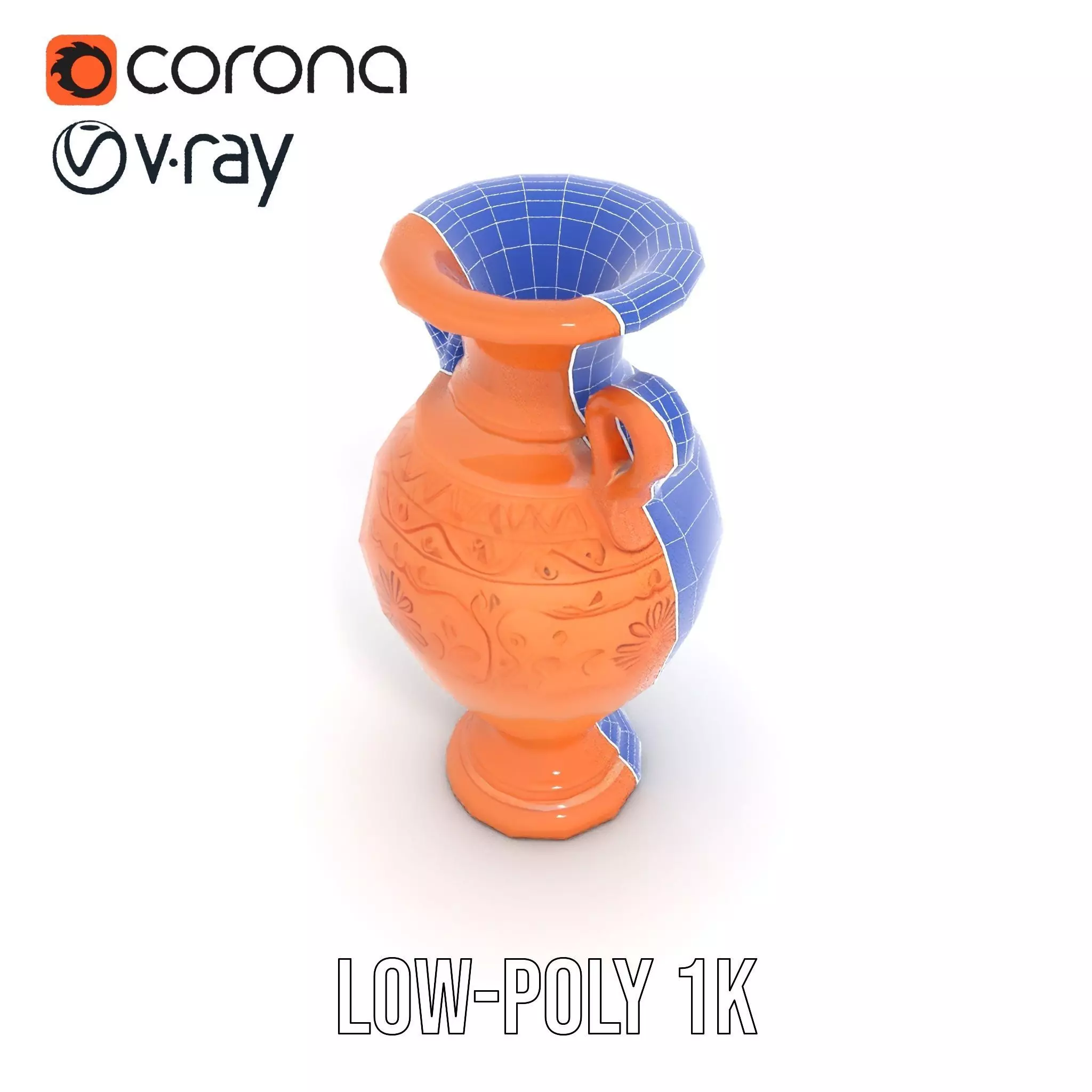 Terracotta Vase model pack Low-poly 3D model_26