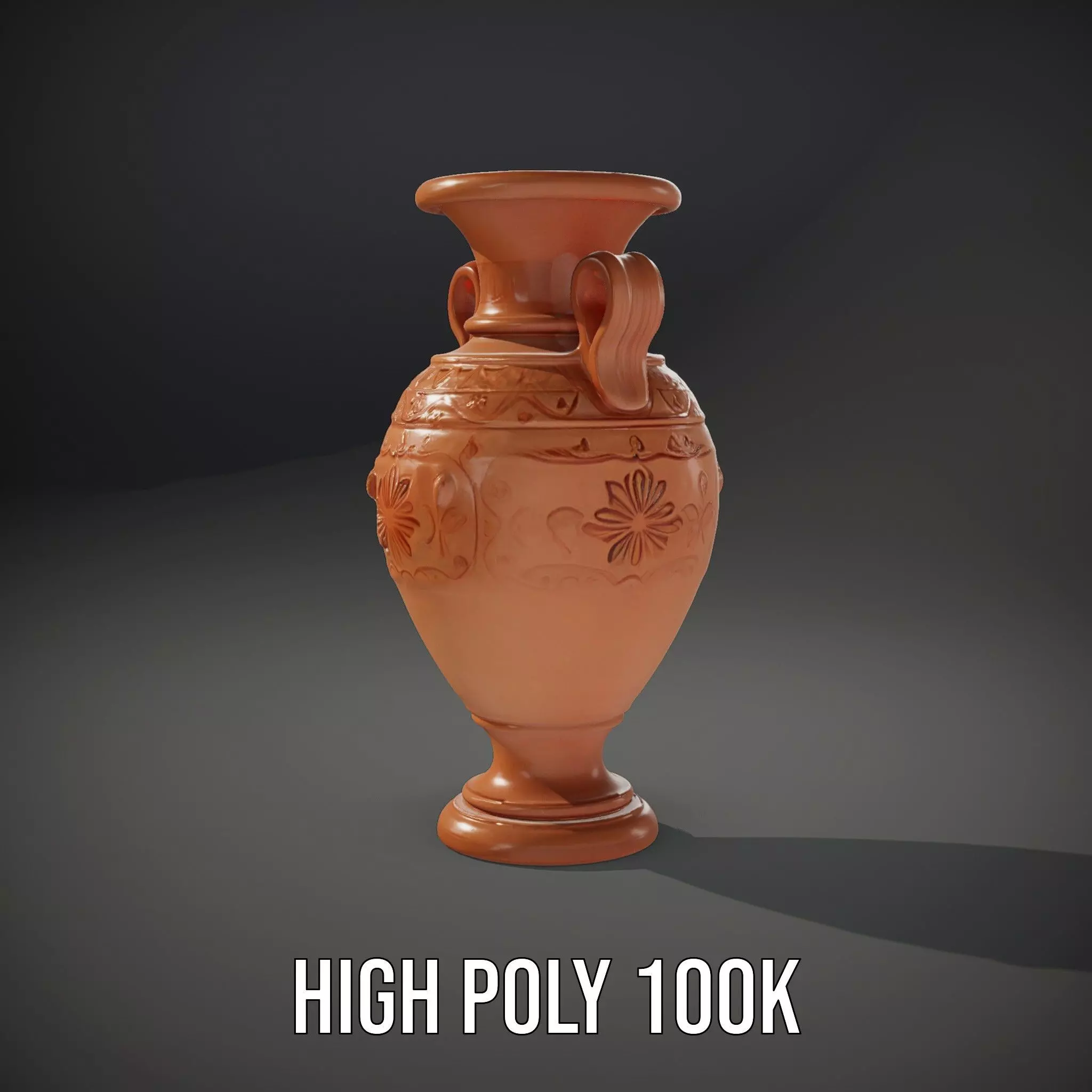 Terracotta Vase model pack Low-poly 3D model_11