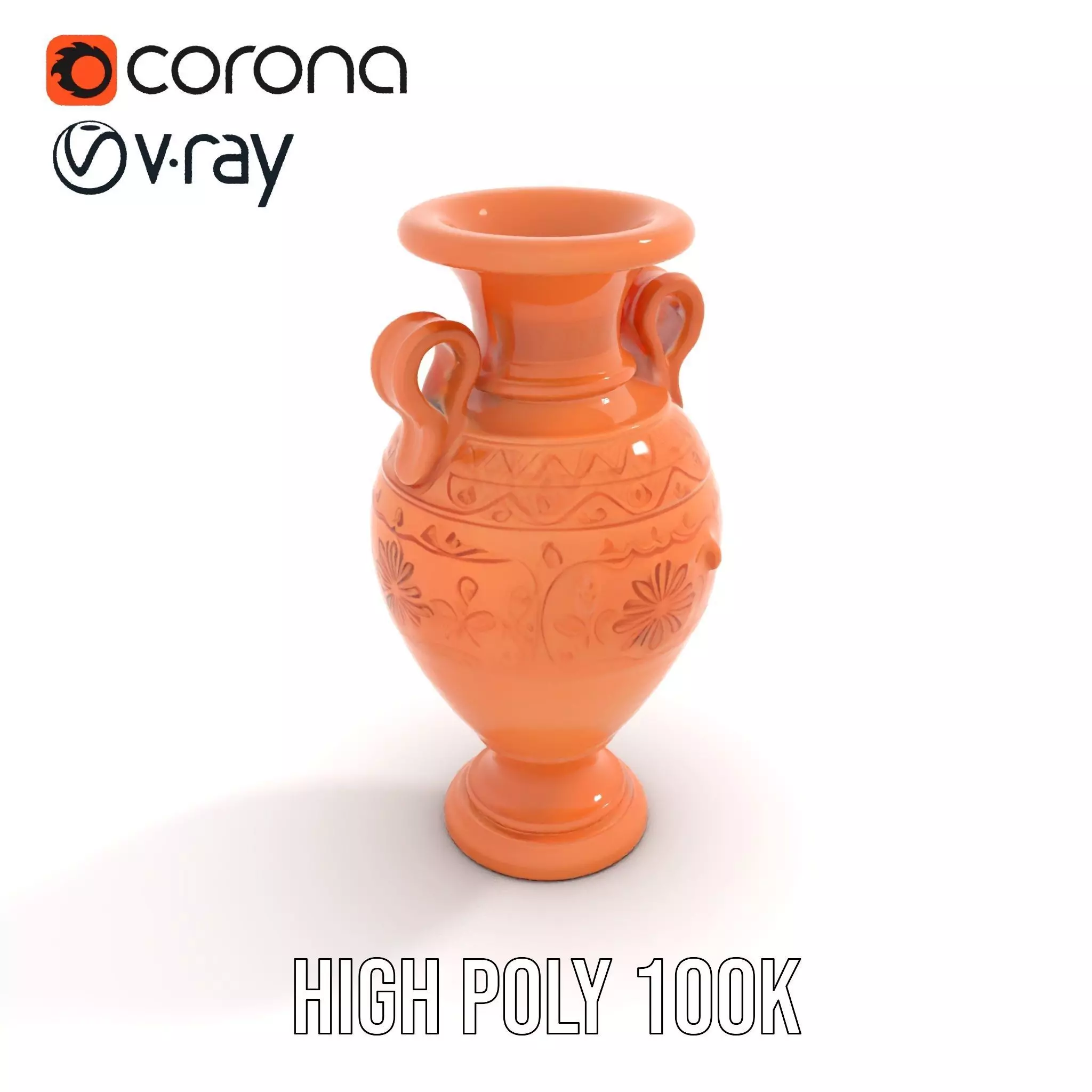 Terracotta Vase model pack Low-poly 3D model_16