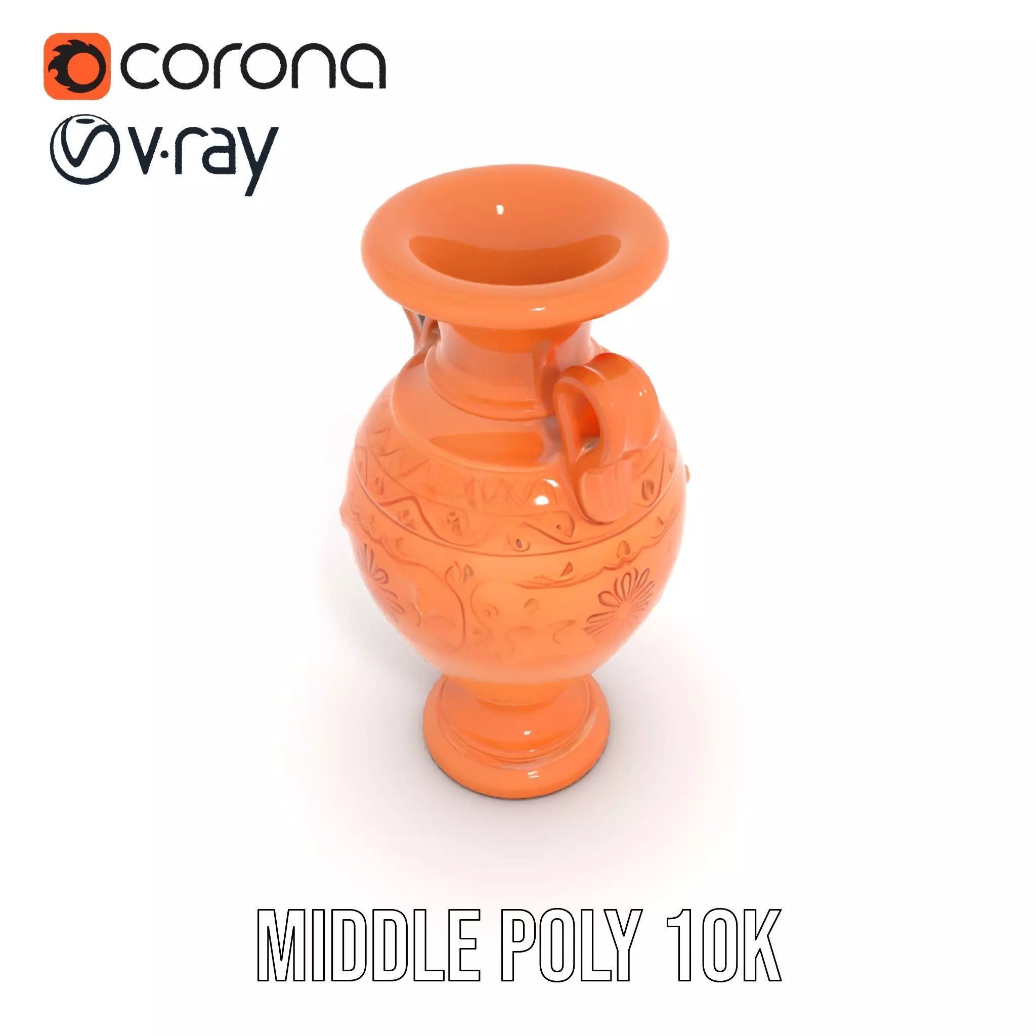Terracotta Vase model pack Low-poly 3D model_7
