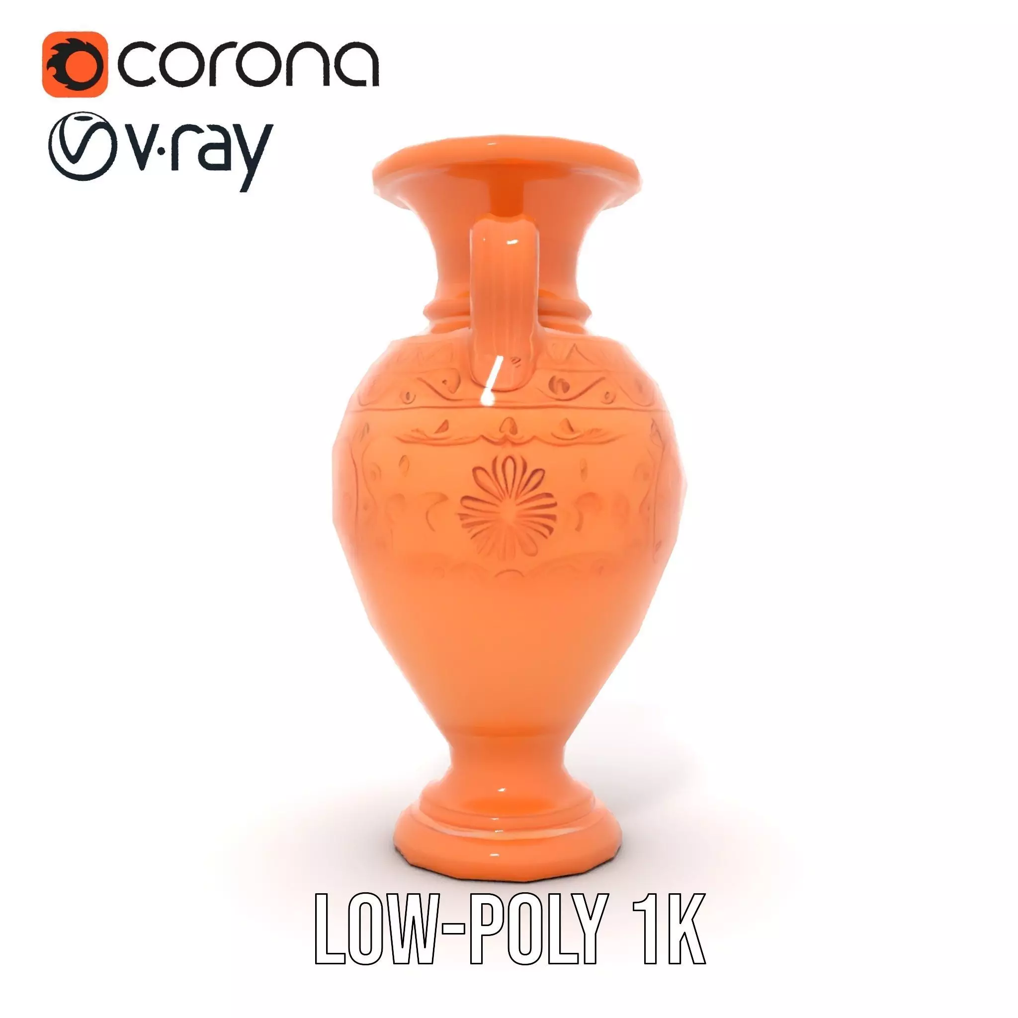 Terracotta Vase model pack Low-poly 3D model_13