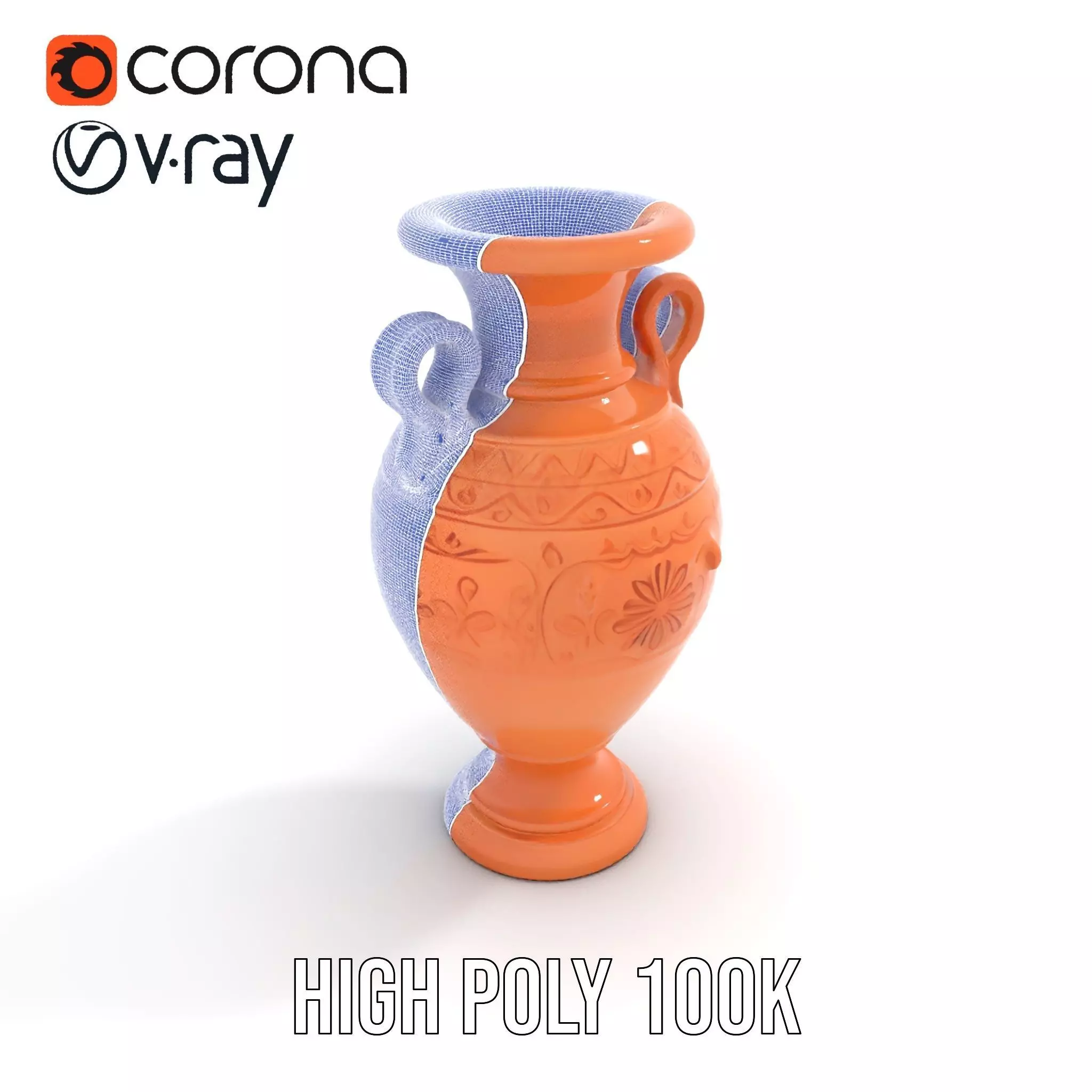 Terracotta Vase model pack Low-poly 3D model_27
